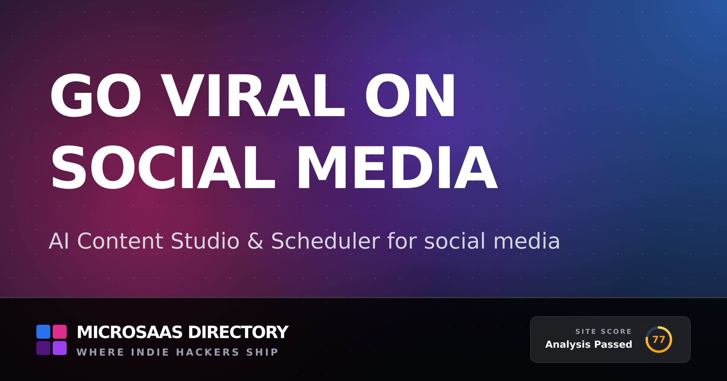 Go Viral on Social Media | MicroSaaS Directory