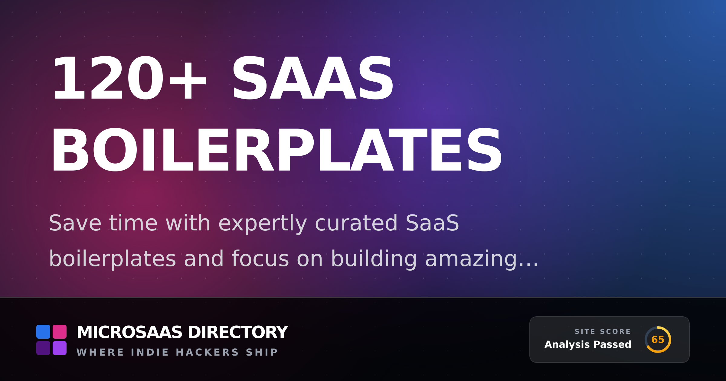 120+ SaaS Boilerplates | MicroSaaS Directory