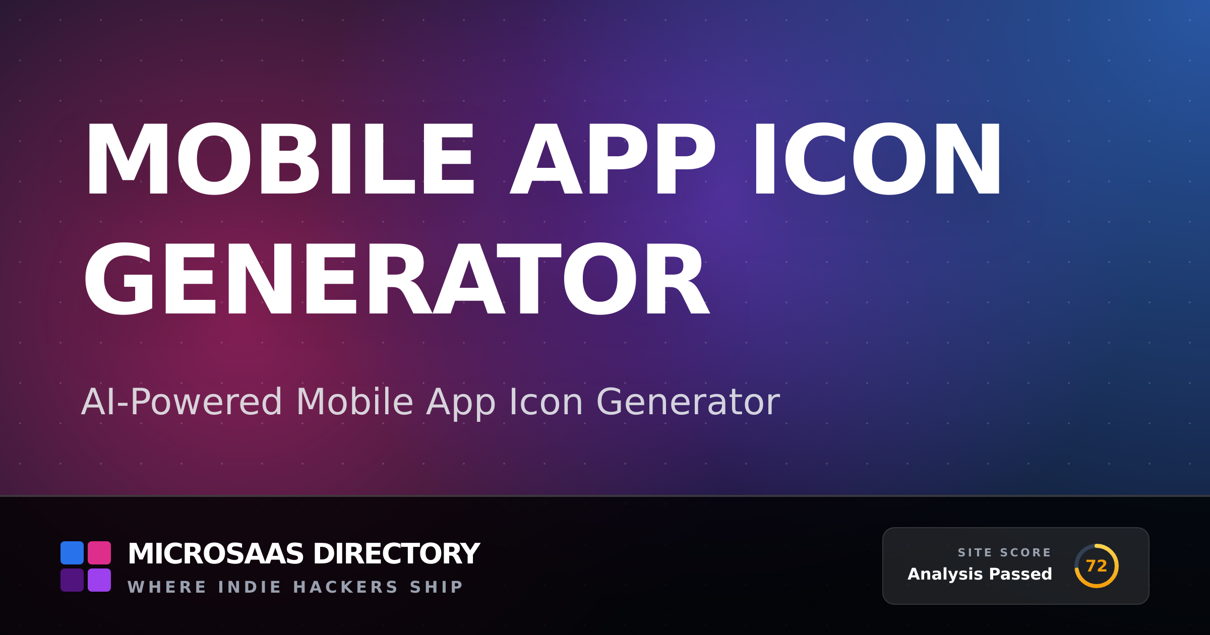 Mobile App Icon Generator | MicroSaaS Directory