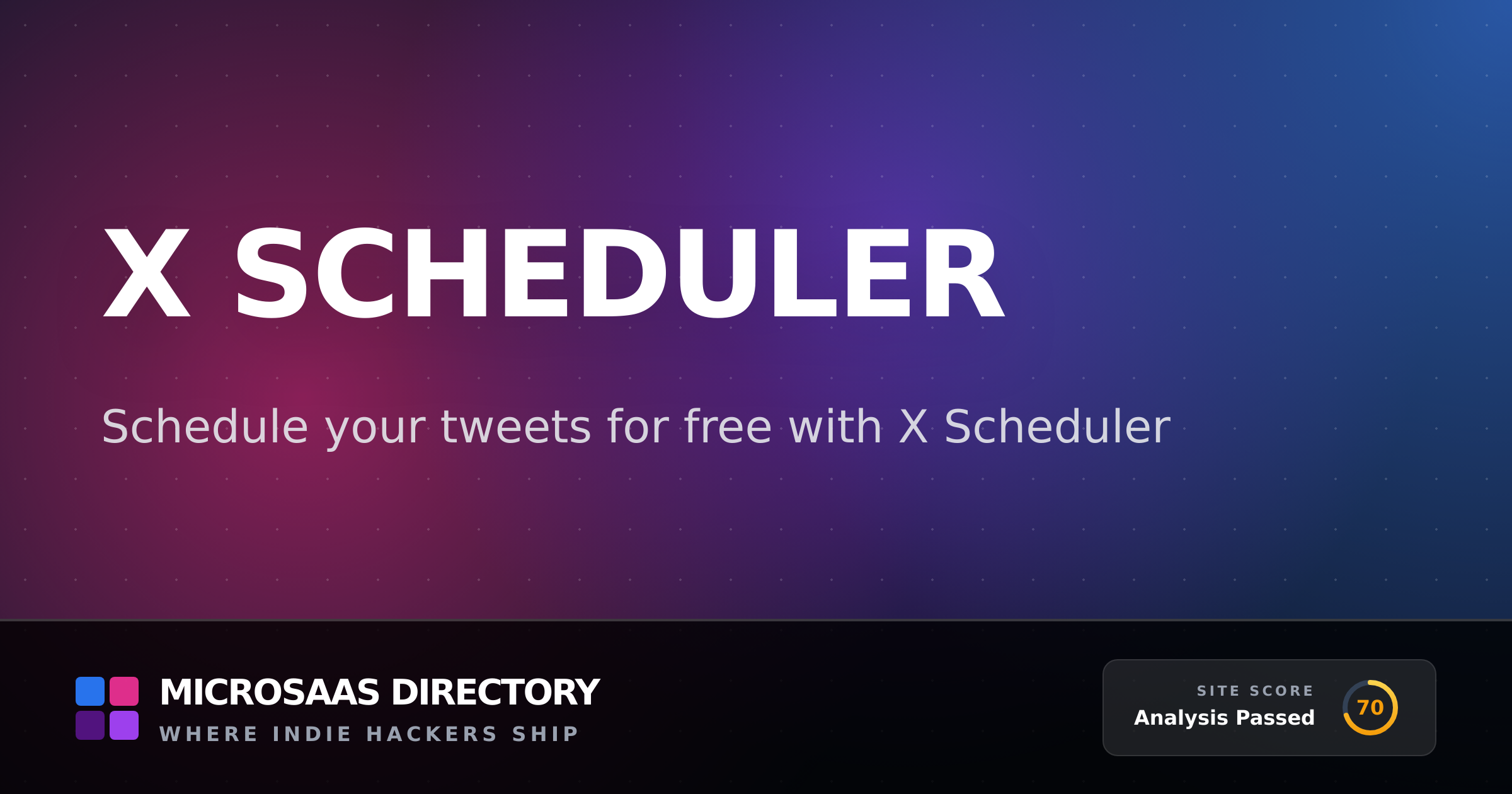 X Scheduler | MicroSaaS Directory