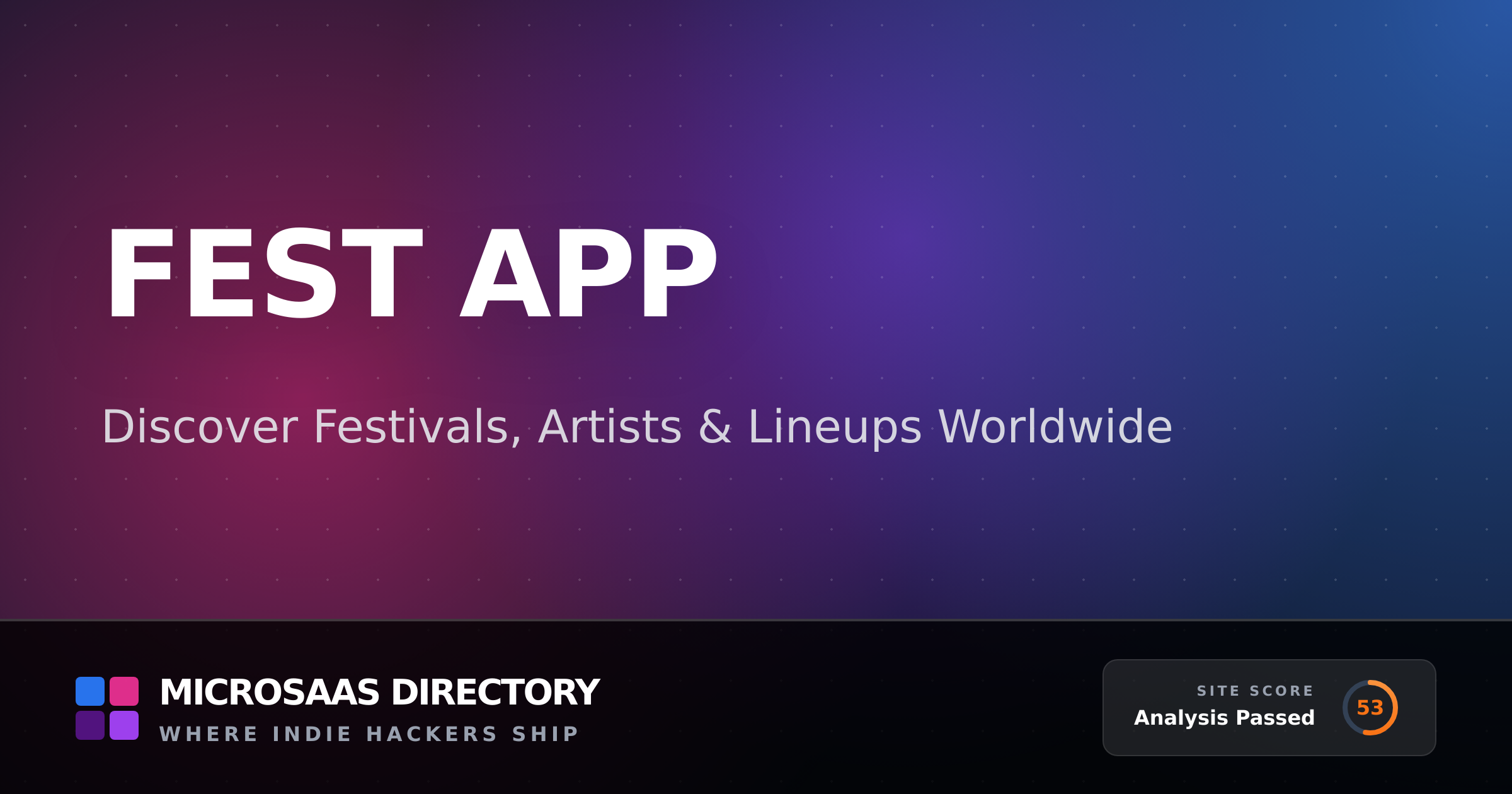 FEST App | MicroSaaS Directory