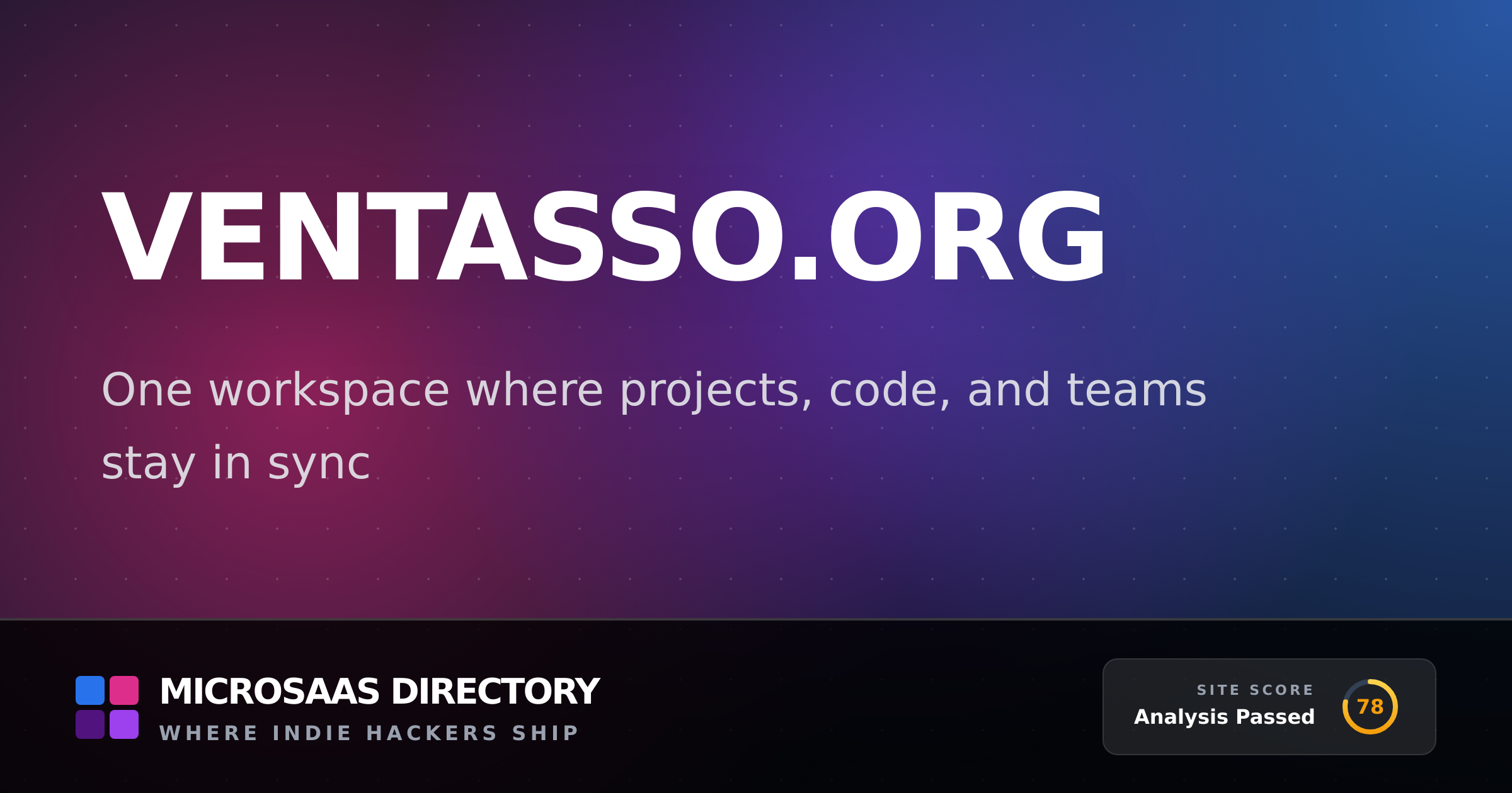 Ventasso.org | MicroSaaS Directory