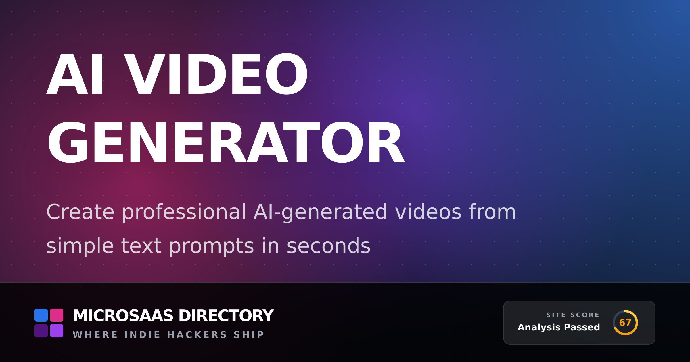 AI Video Generator | MicroSaaS Directory