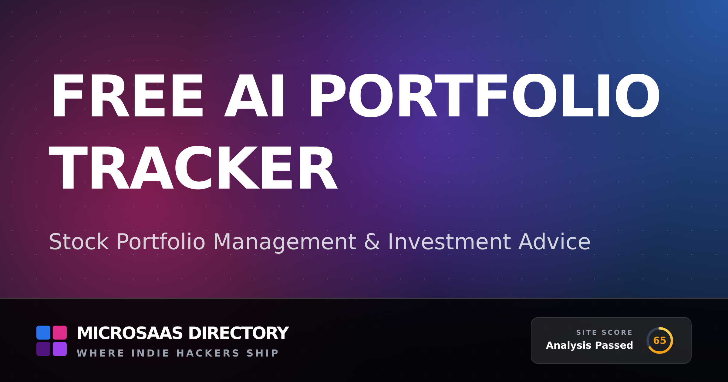 Free AI Portfolio Tracker | MicroSaaS Directory