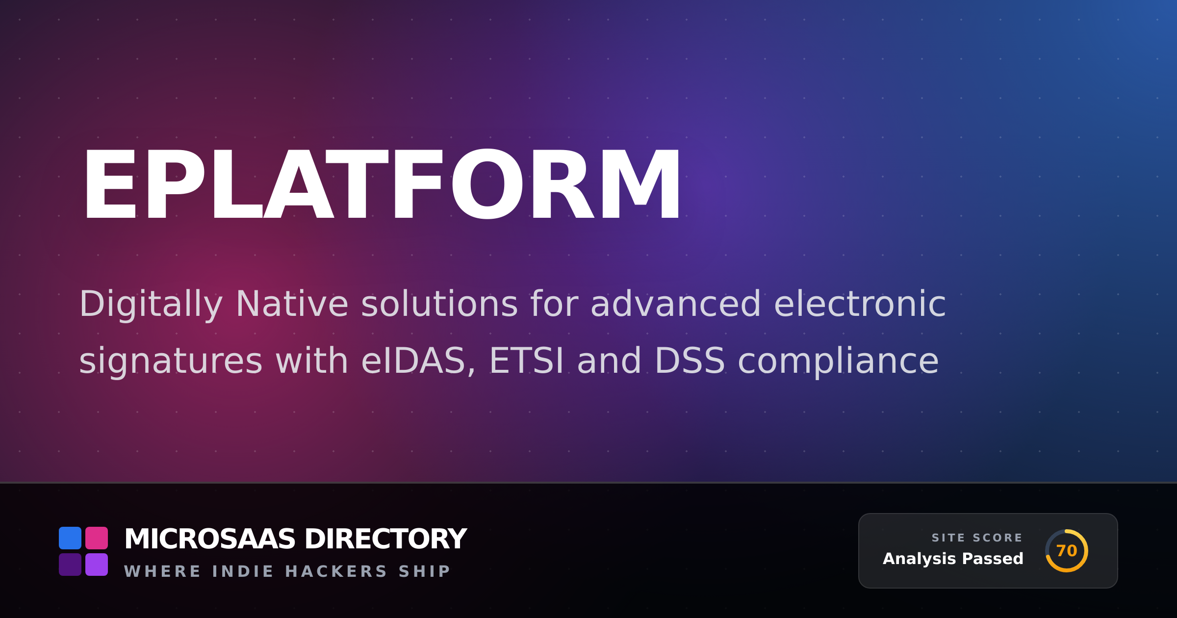 ePlatform | MicroSaaS Directory