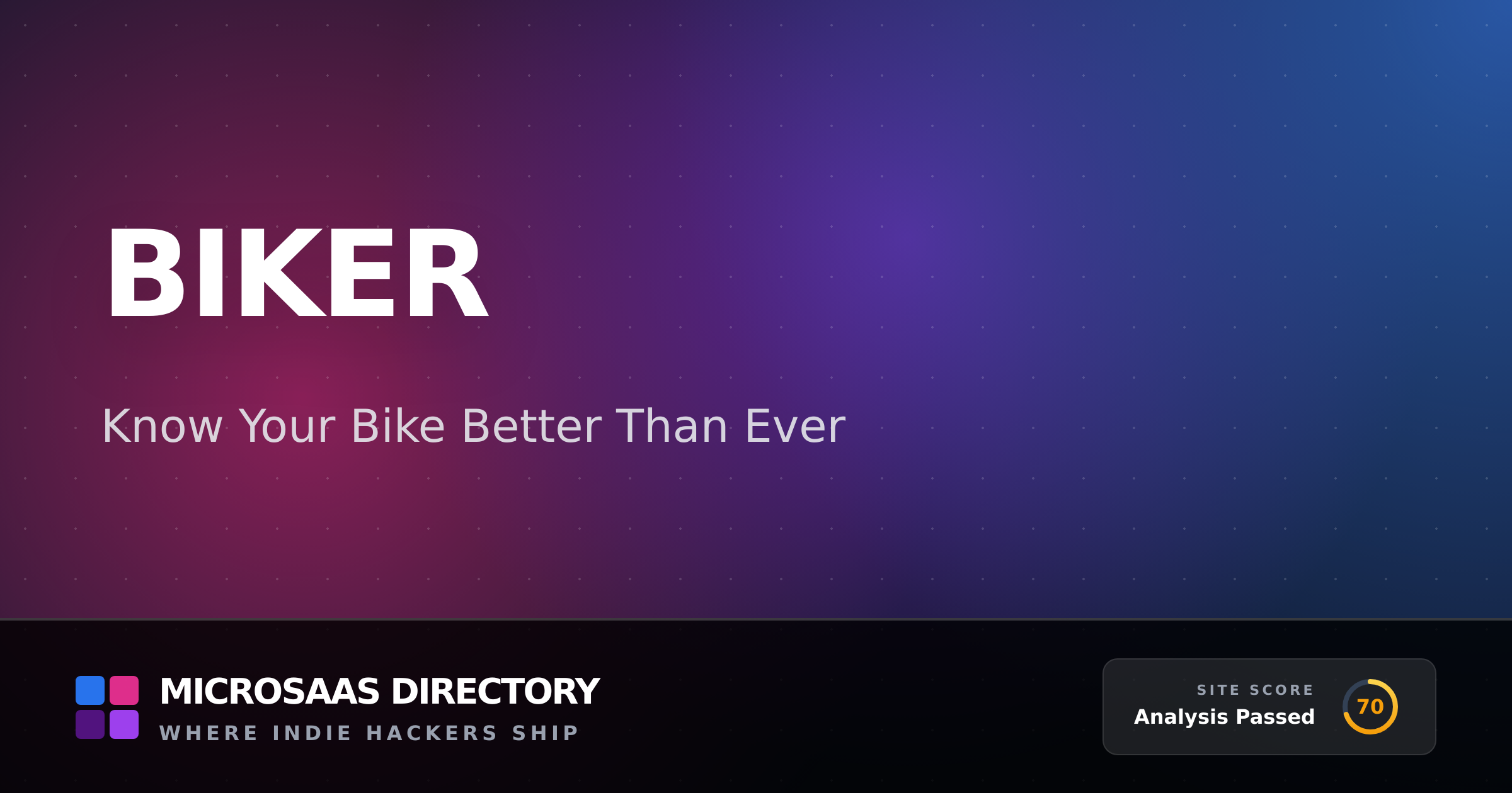 Biker | MicroSaaS Directory