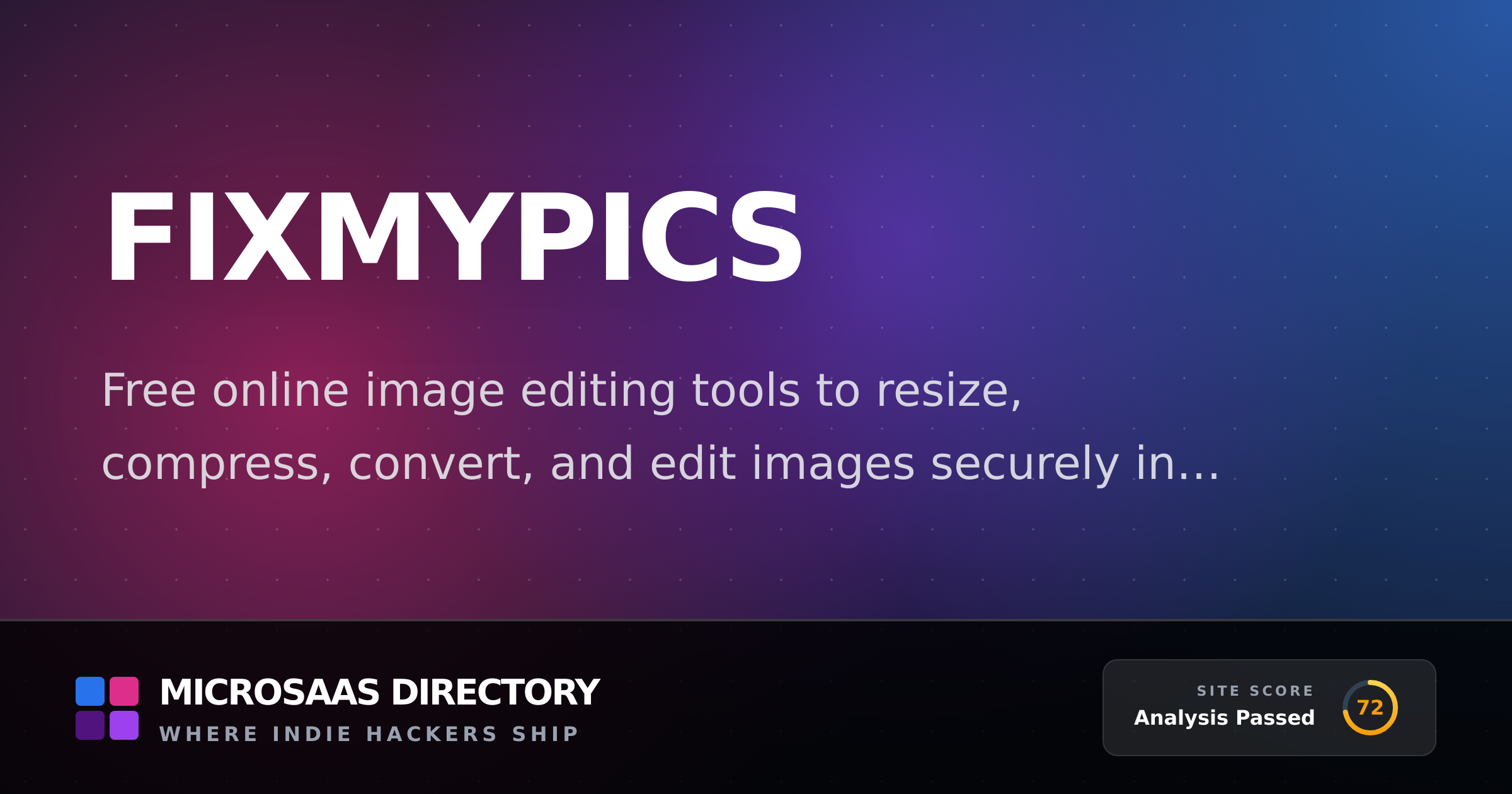 FixMyPics | MicroSaaS Directory