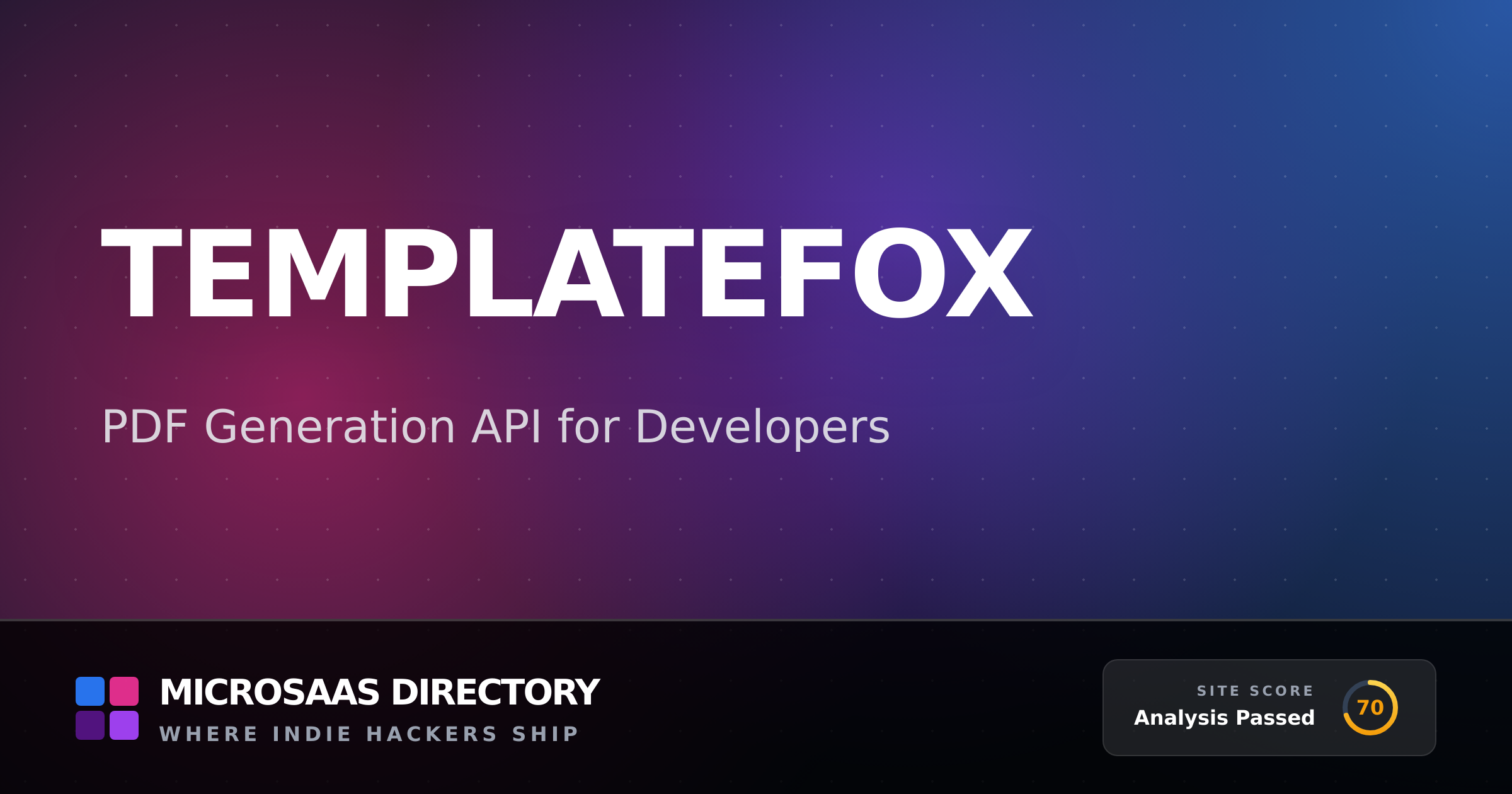 TemplateFox | MicroSaaS Directory
