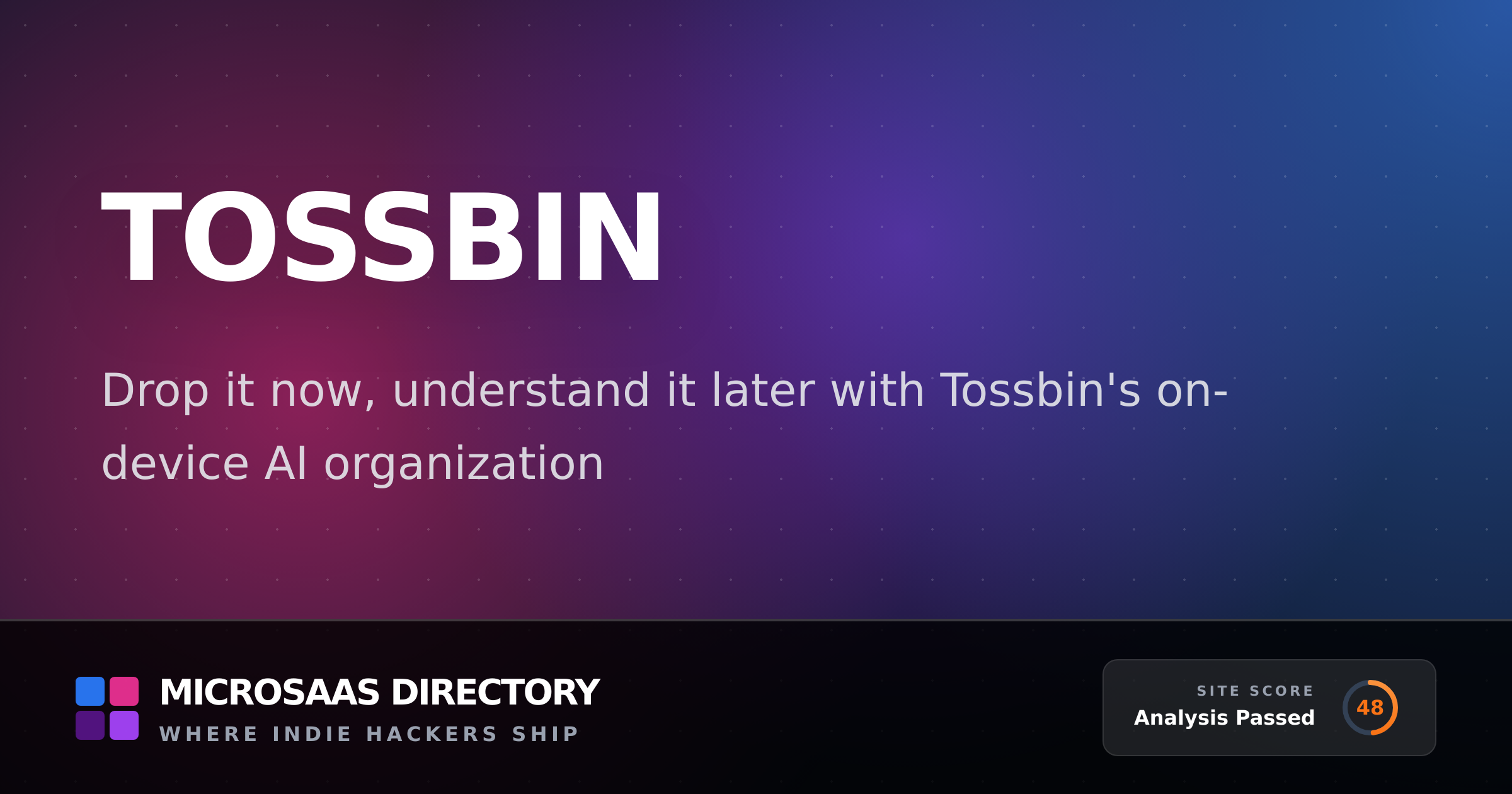 Tossbin | MicroSaaS Directory
