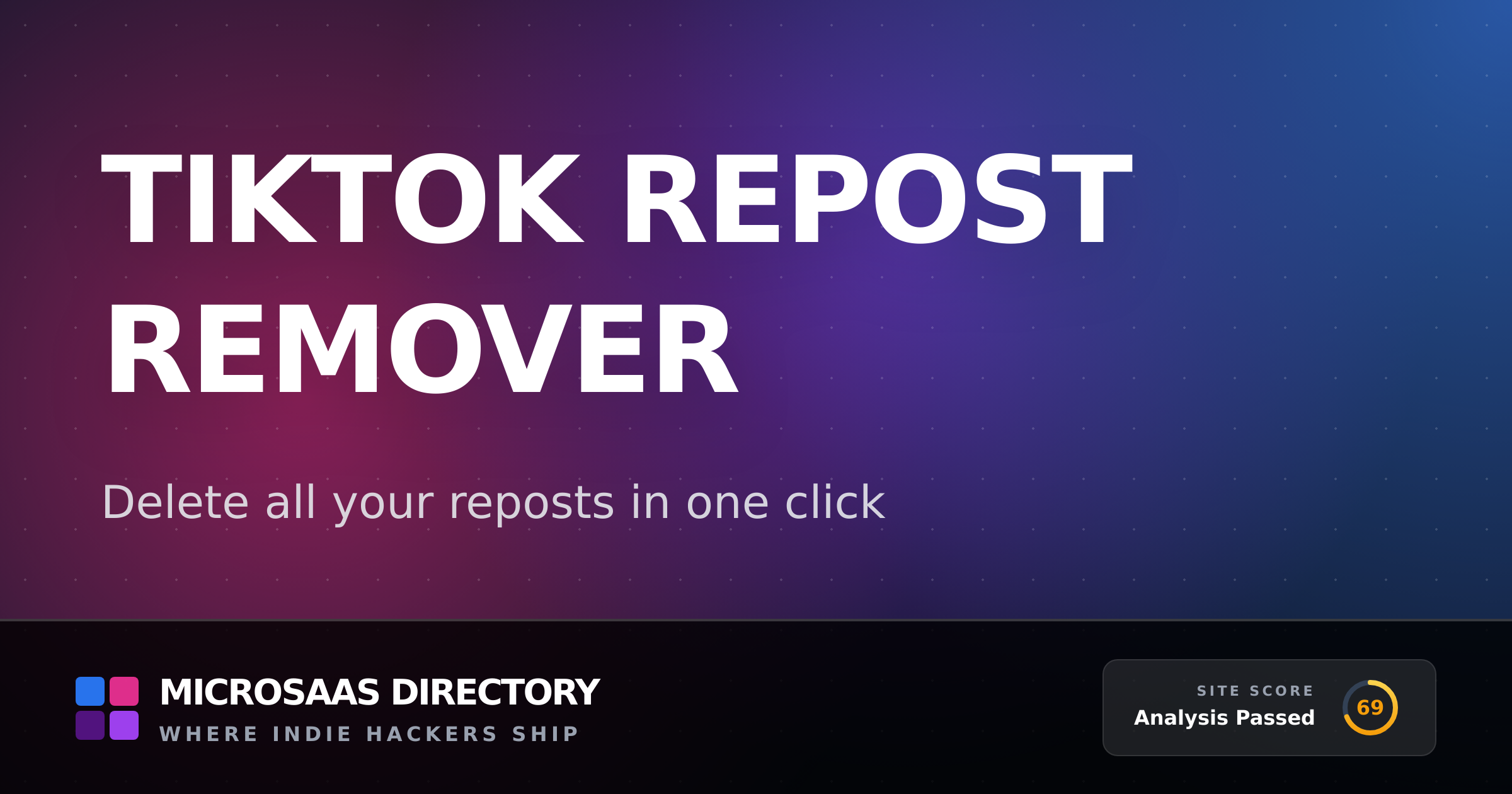 TikTok Repost Remover | MicroSaaS Directory
