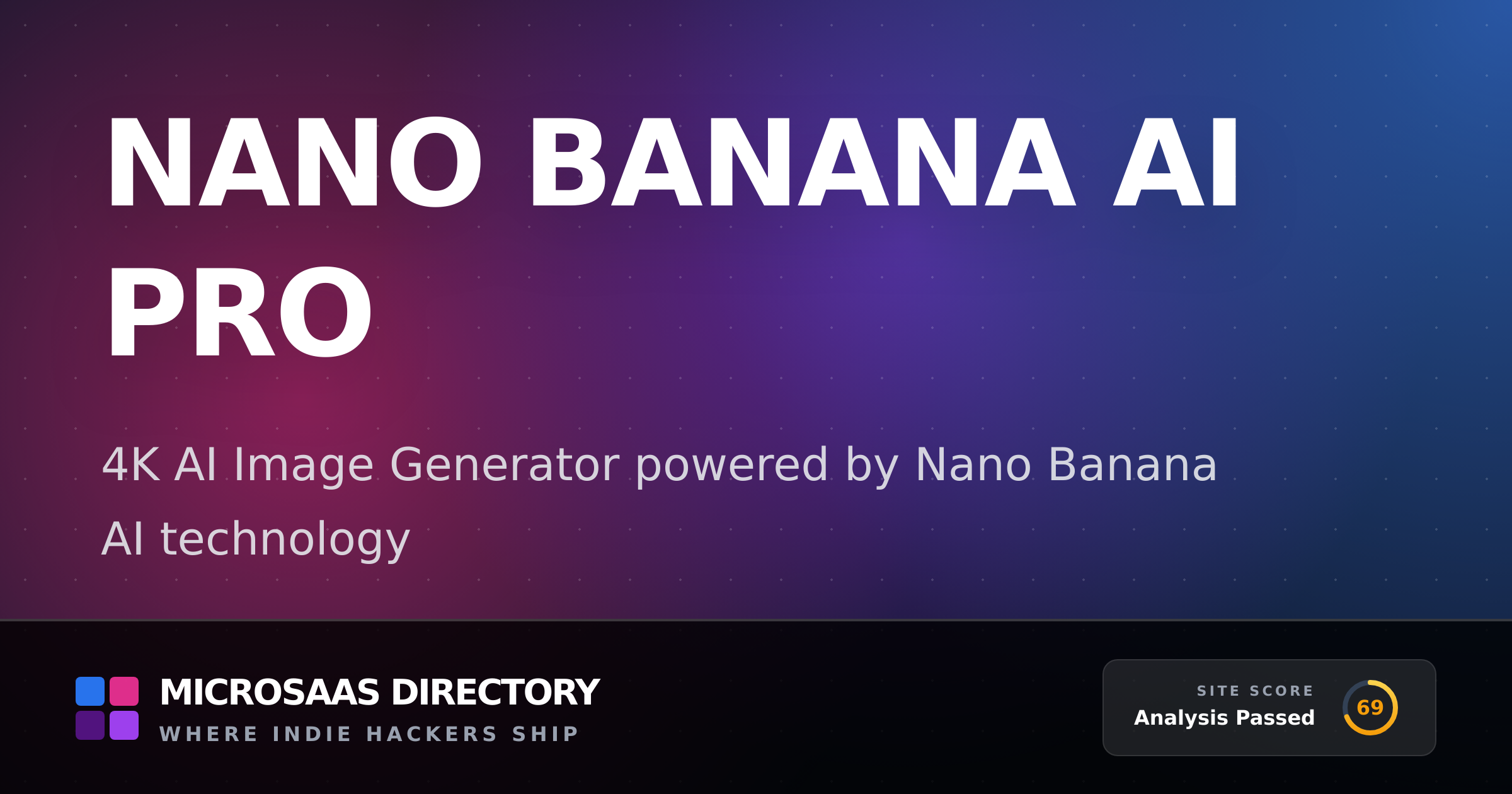 Nano Banana AI Pro | MicroSaaS Directory