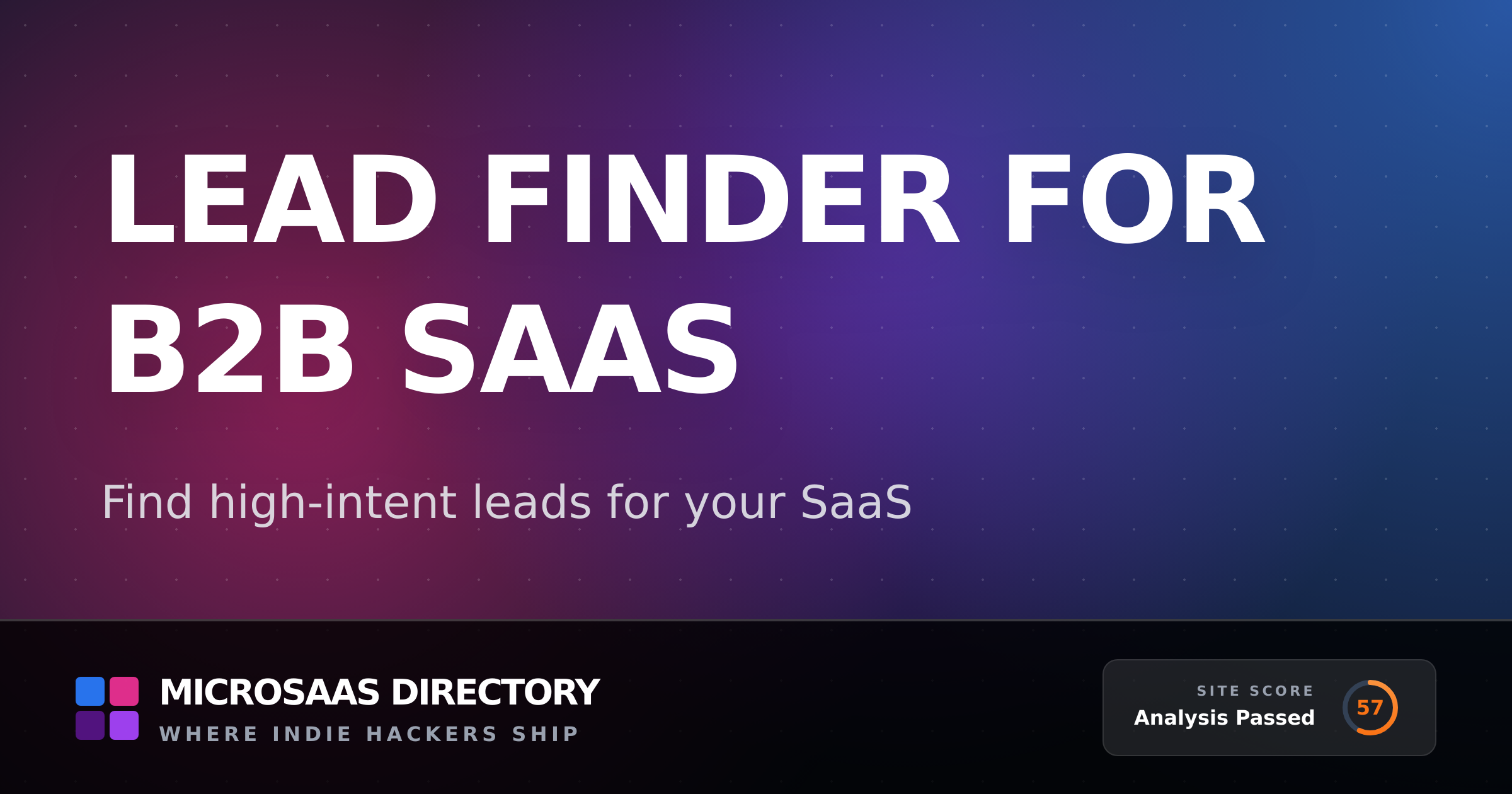Lead Finder for B2B SaaS | MicroSaaS Directory