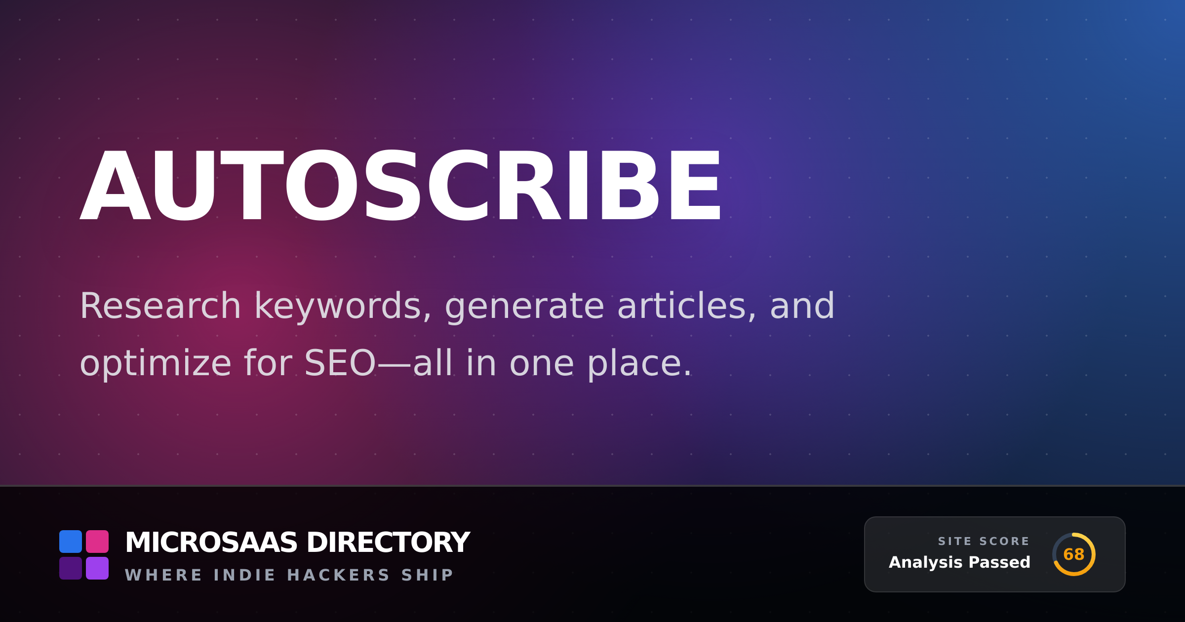 AutoScribe | MicroSaaS Directory
