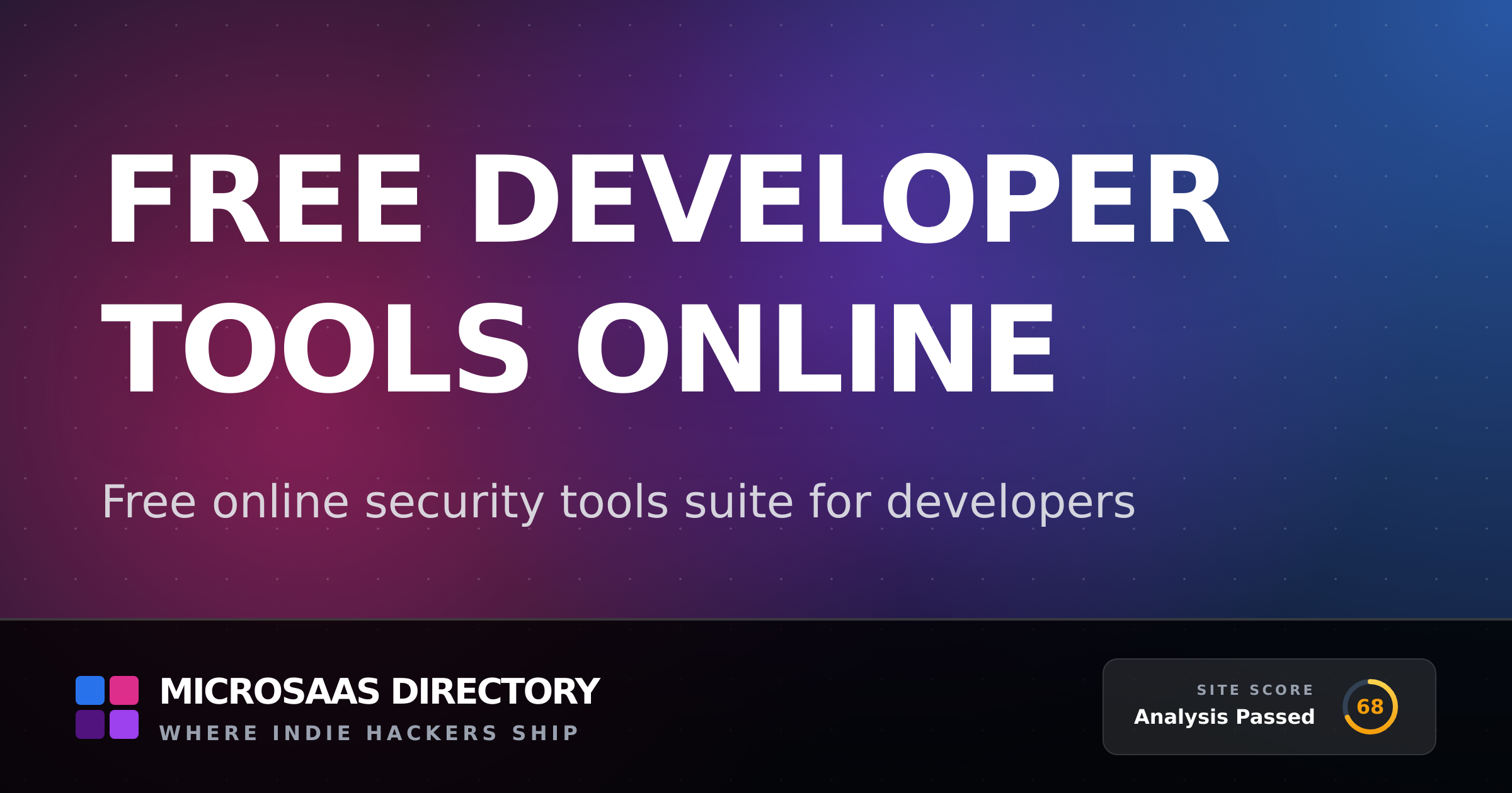 Free Developer Tools Online | MicroSaaS Directory
