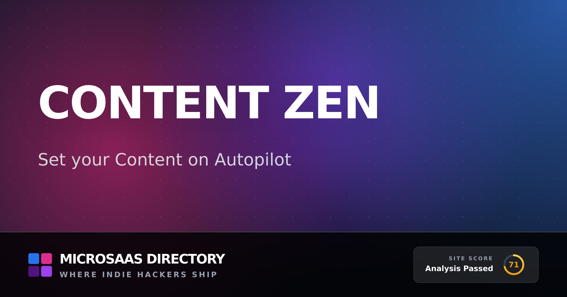 Content Zen | MicroSaaS Directory