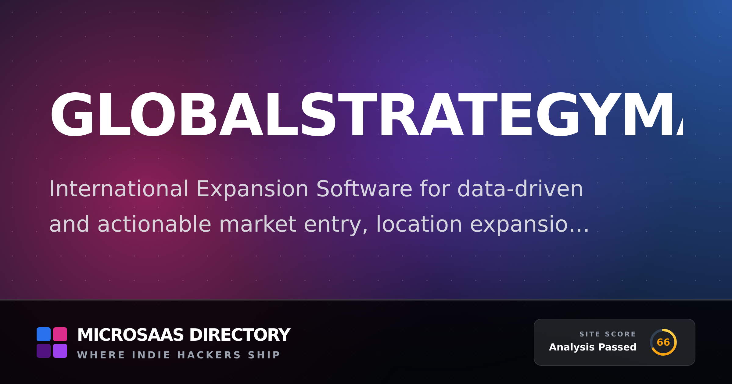 GlobalStrategyManager | MicroSaaS Directory