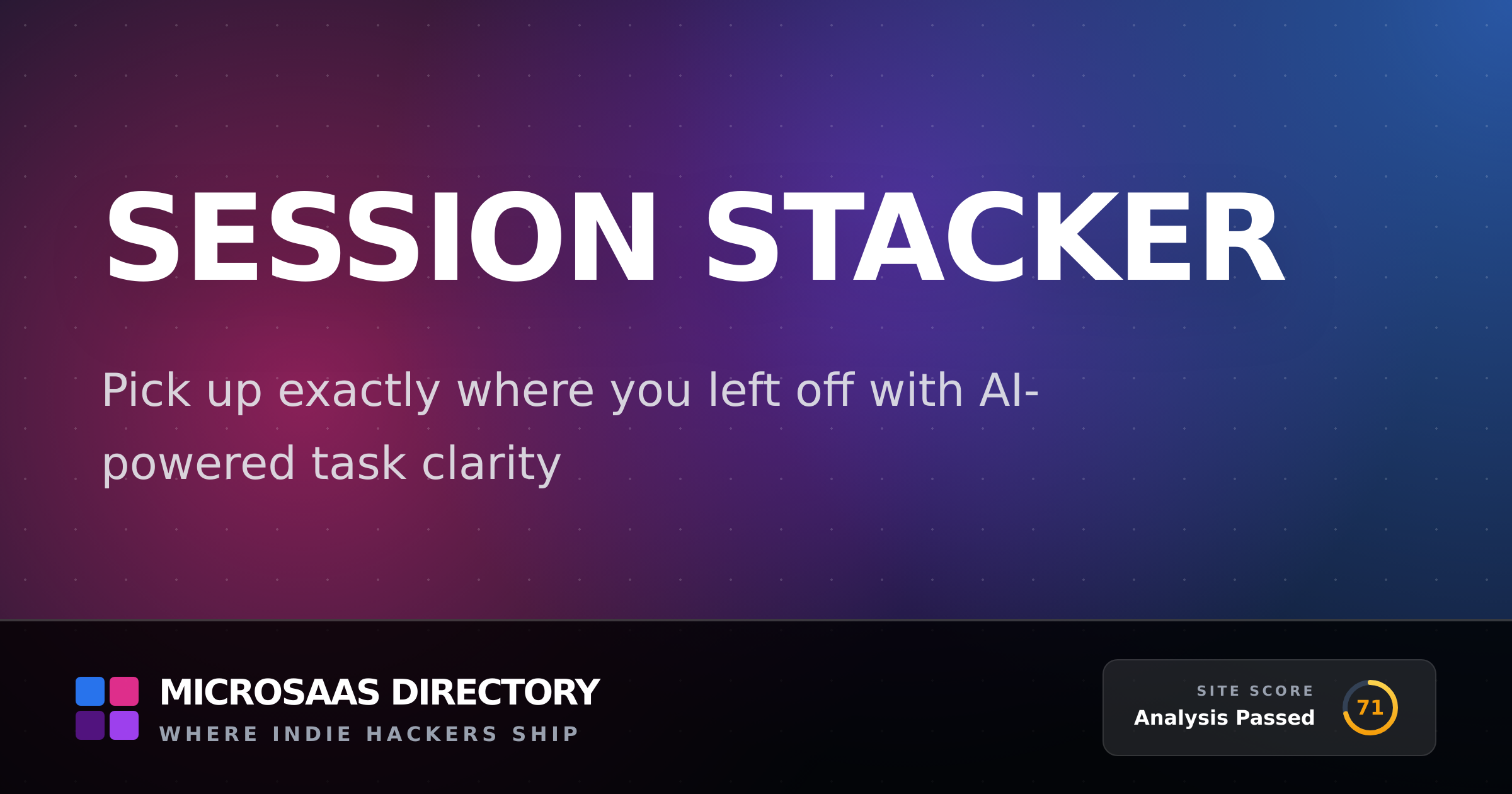 Session Stacker | MicroSaaS Directory