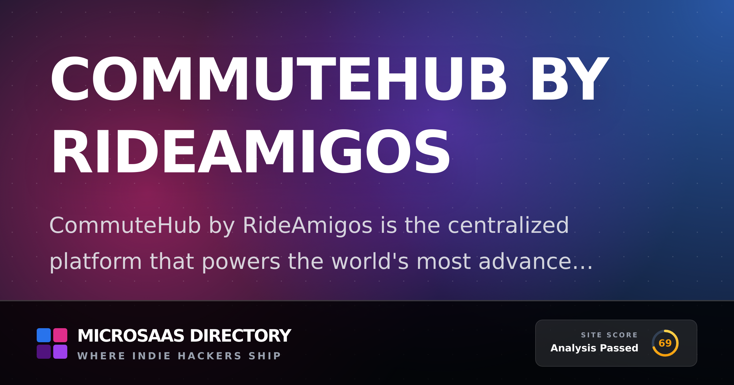 CommuteHub by RideAmigos | MicroSaaS Directory