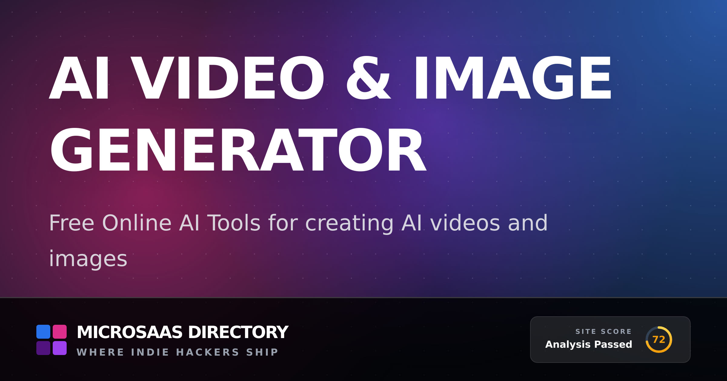 AI Video & Image Generator | MicroSaaS Directory