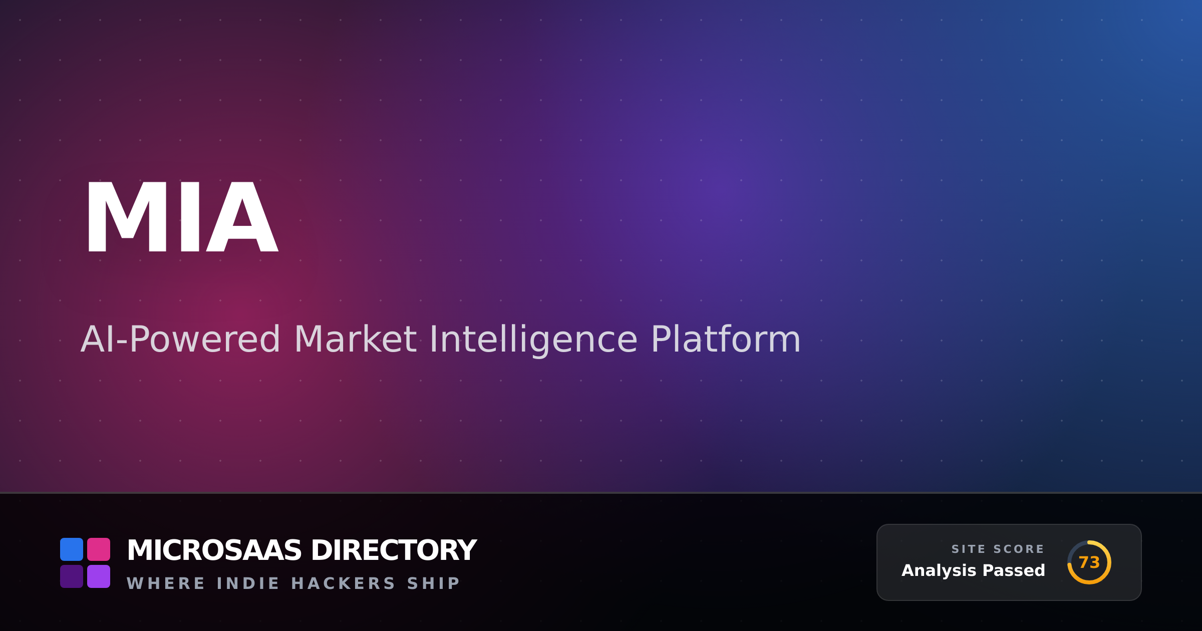 mia | MicroSaaS Directory