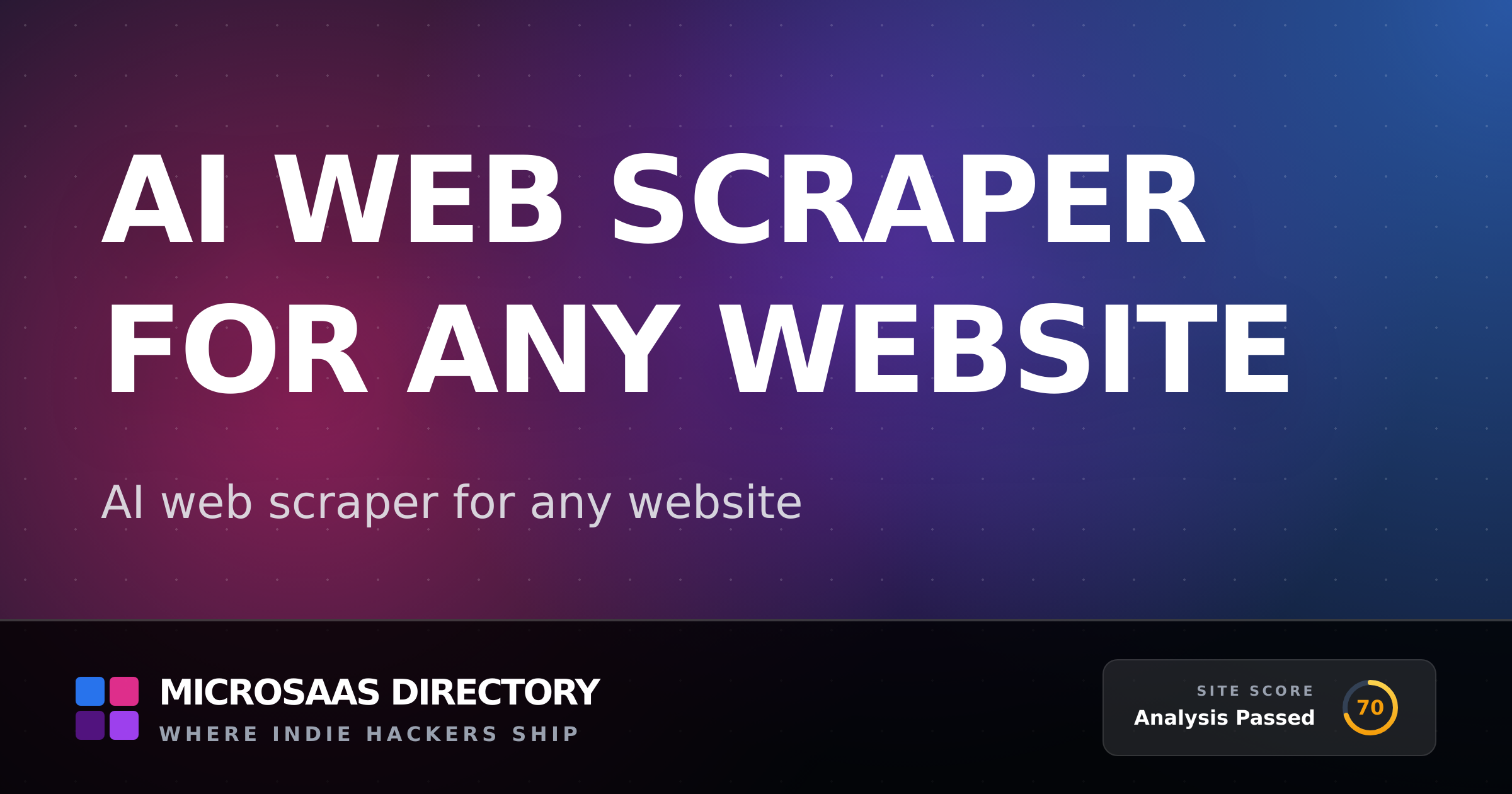 AI web scraper for any website | MicroSaaS Directory