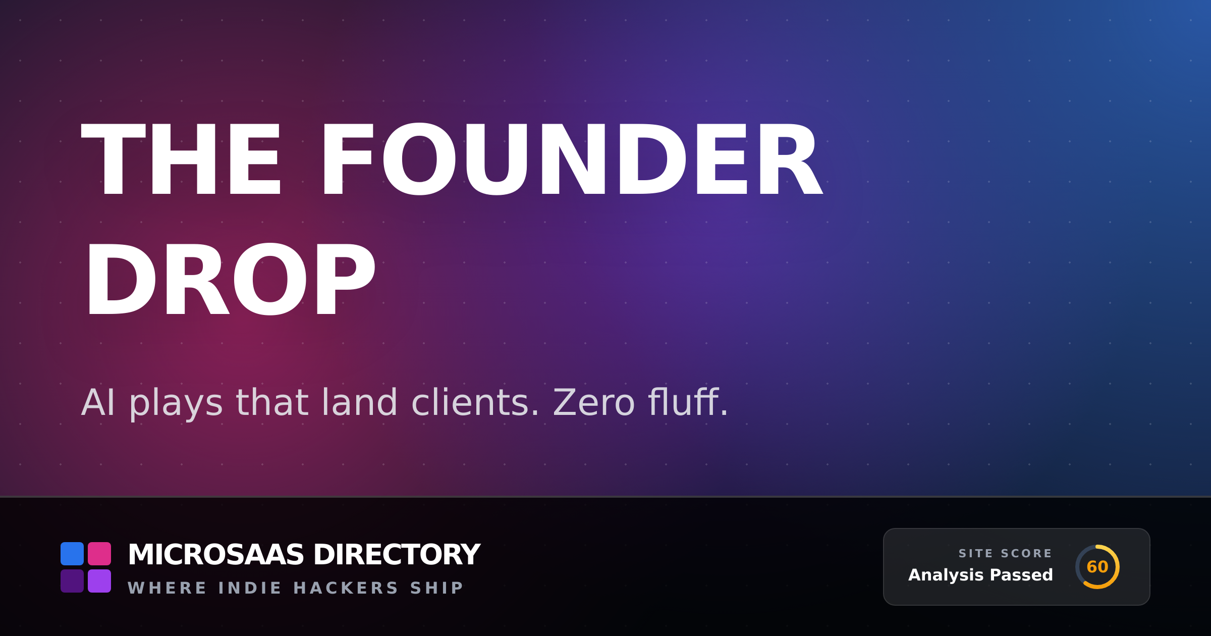 The Founder Drop | MicroSaaS Directory