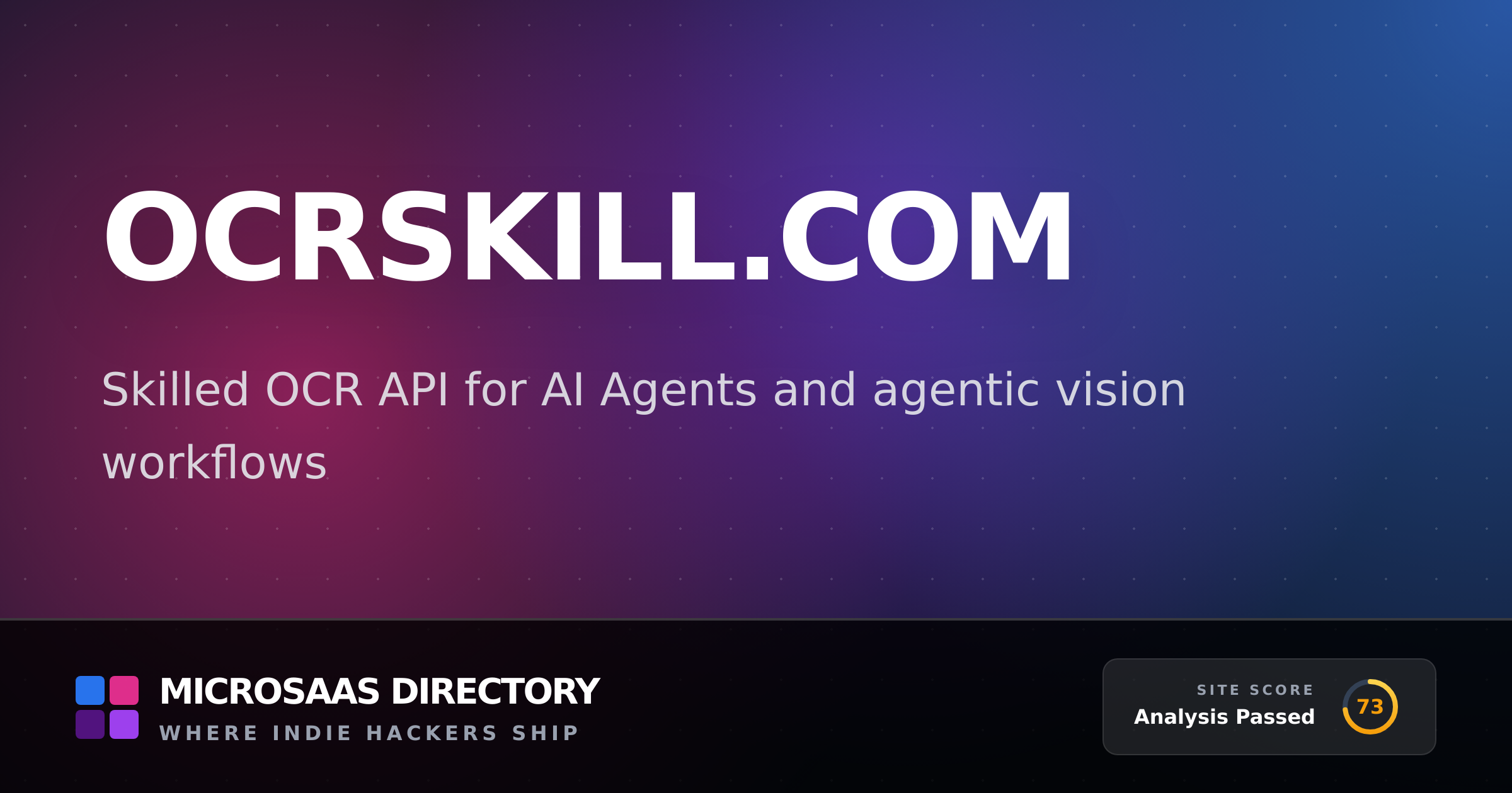 ocrskill.com | MicroSaaS Directory