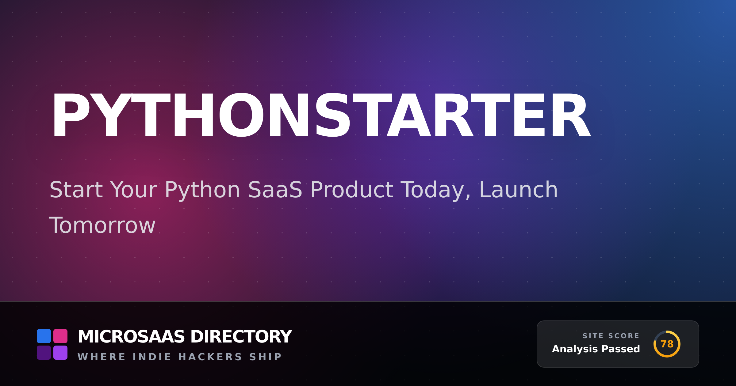 PythonStarter | MicroSaaS Directory
