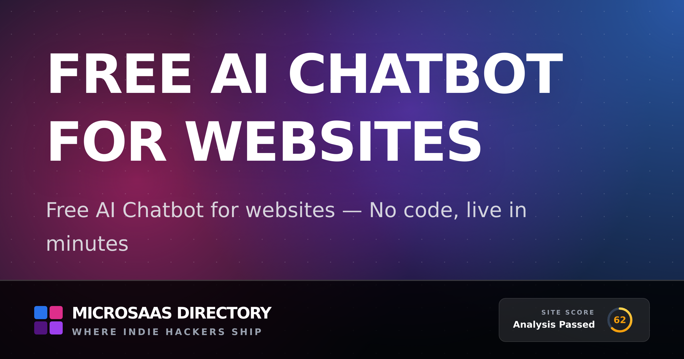 Free AI Chatbot For Websites | MicroSaaS Directory