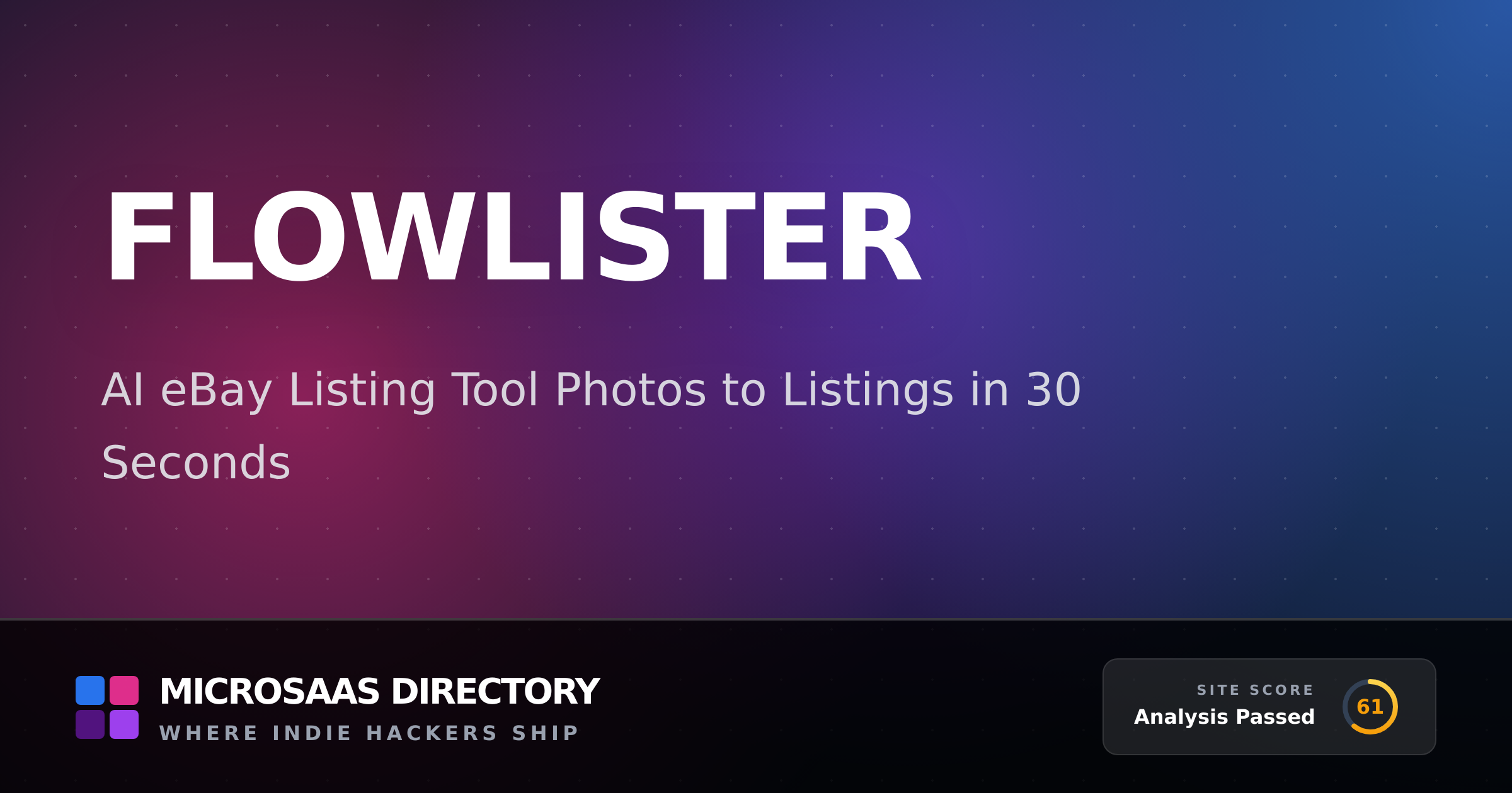 FlowLister | MicroSaaS Directory