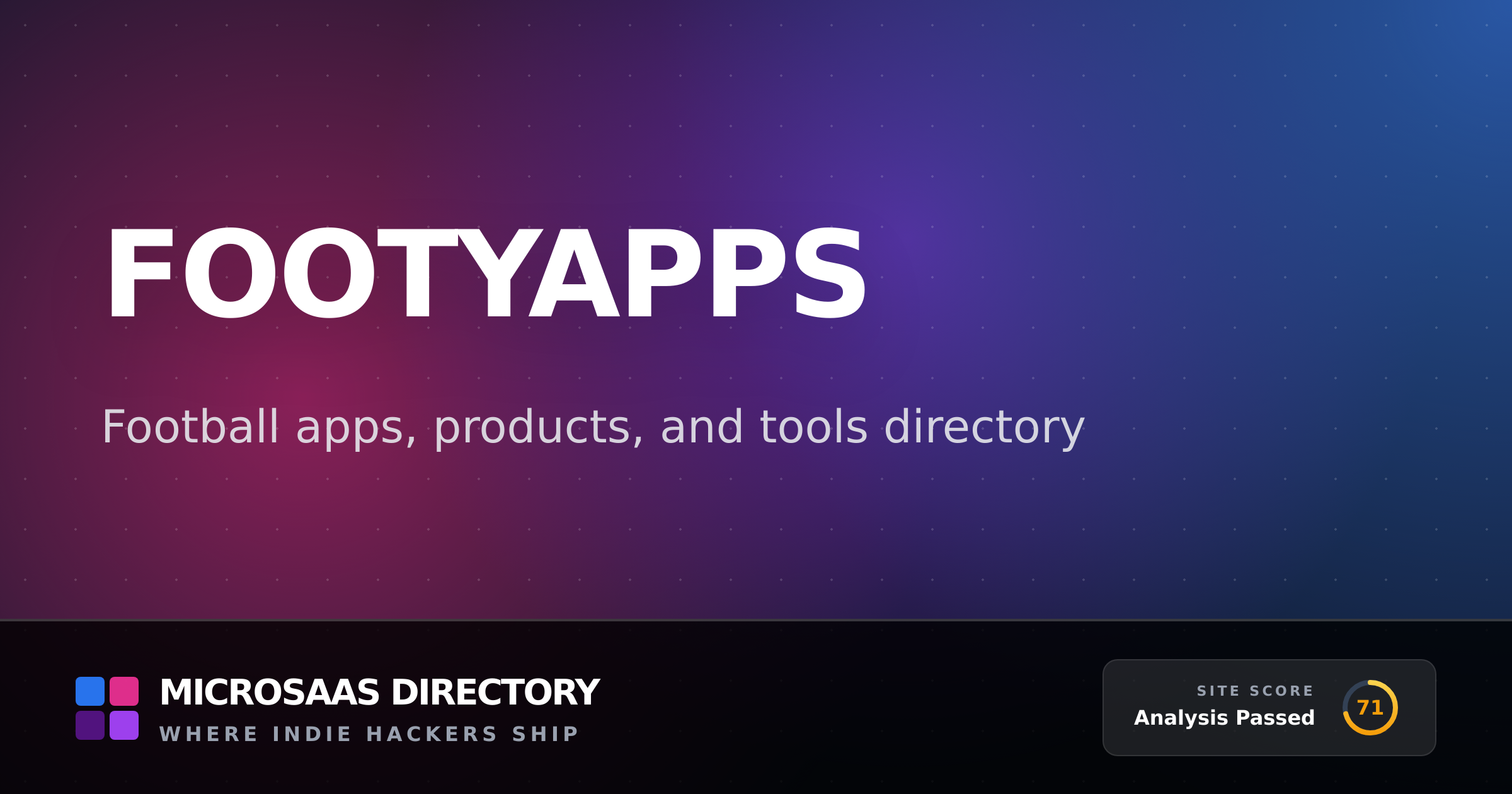 footyapps | MicroSaaS Directory
