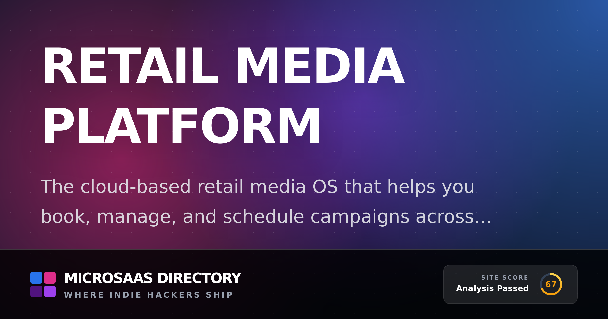 Retail Media Platform | MicroSaaS Directory