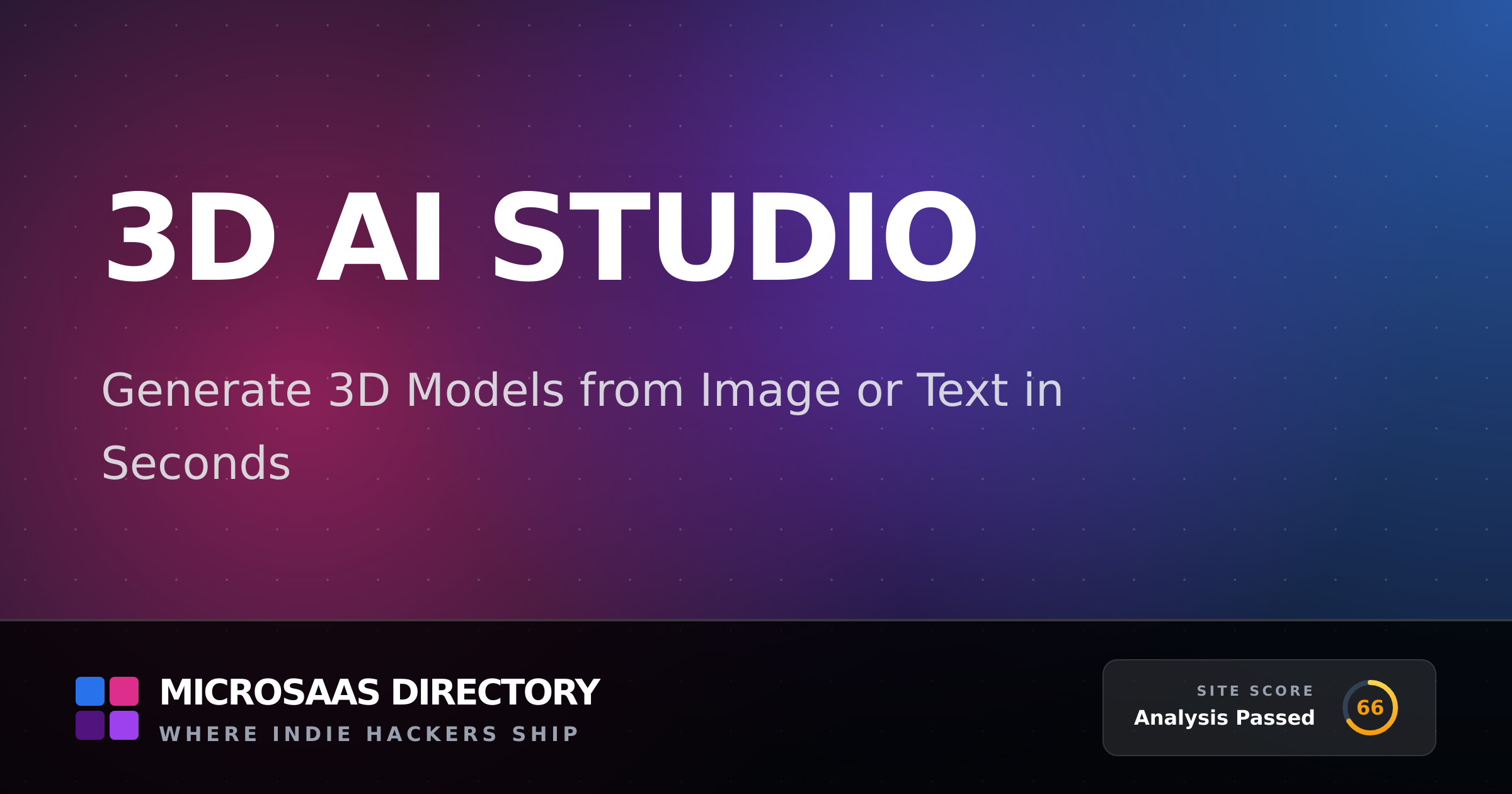 3D AI Studio | MicroSaaS Directory