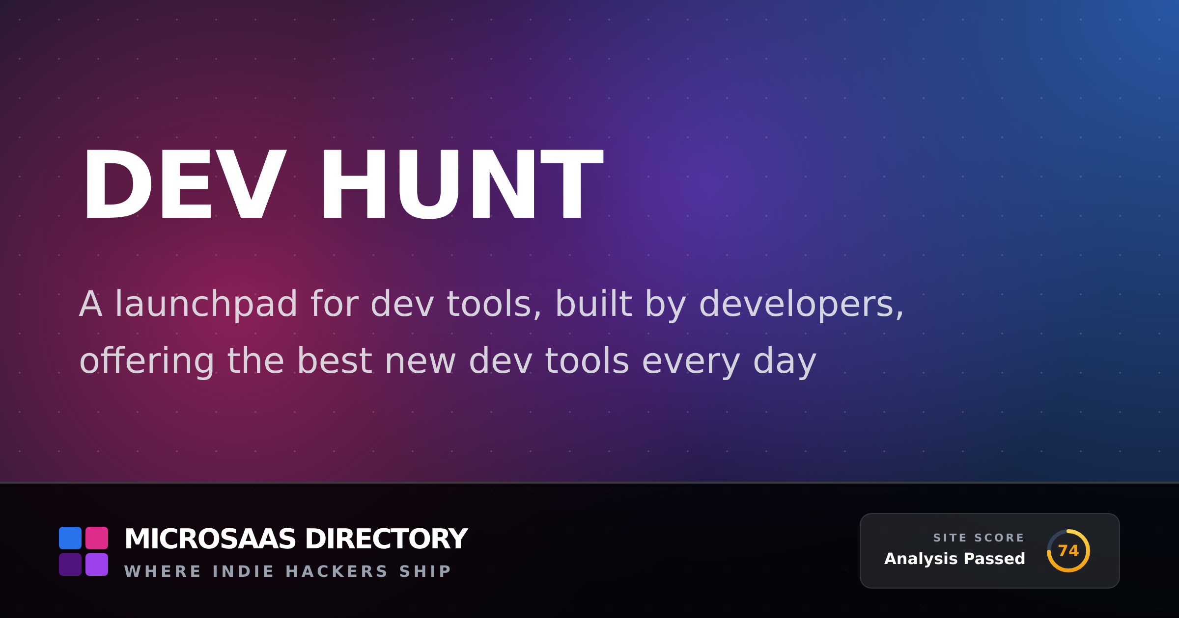 Dev Hunt | MicroSaaS Directory