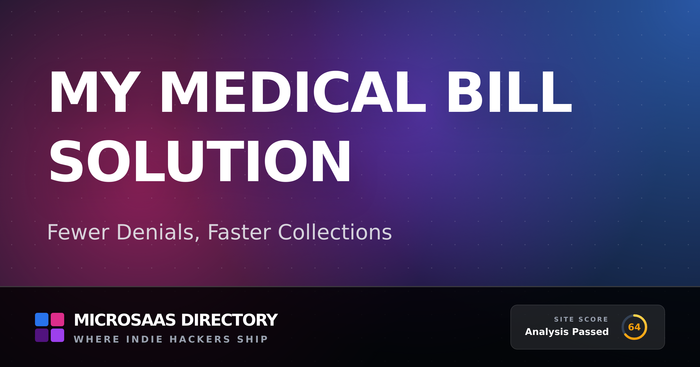 My Medical Bill Solution | MicroSaaS Directory