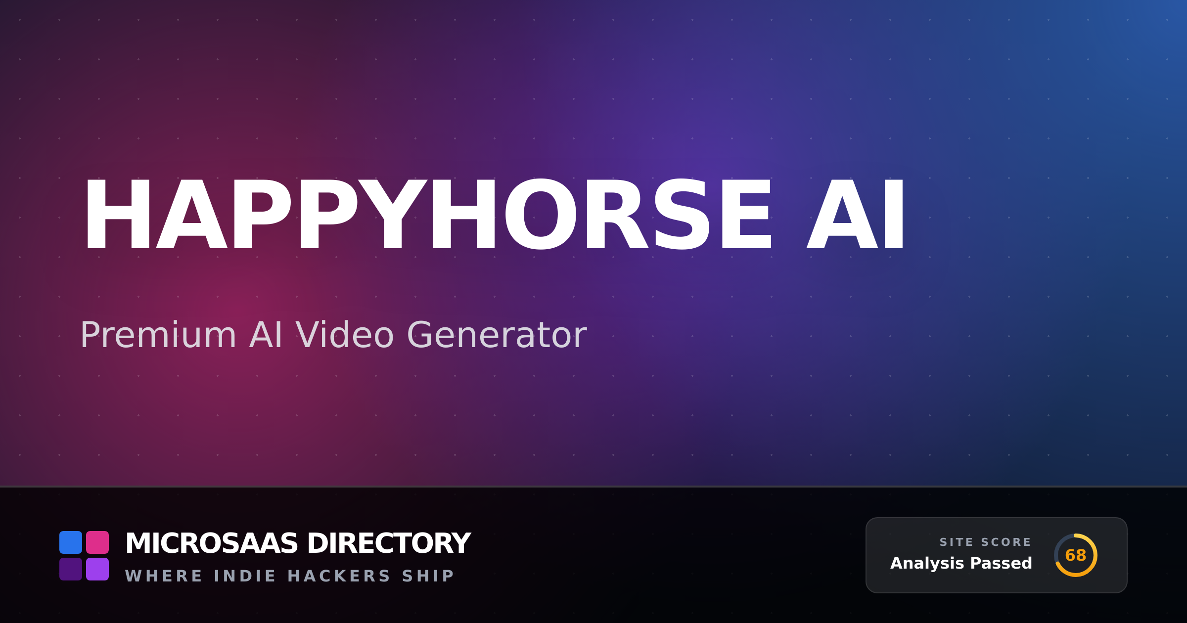HappyHorse AI | MicroSaaS Directory