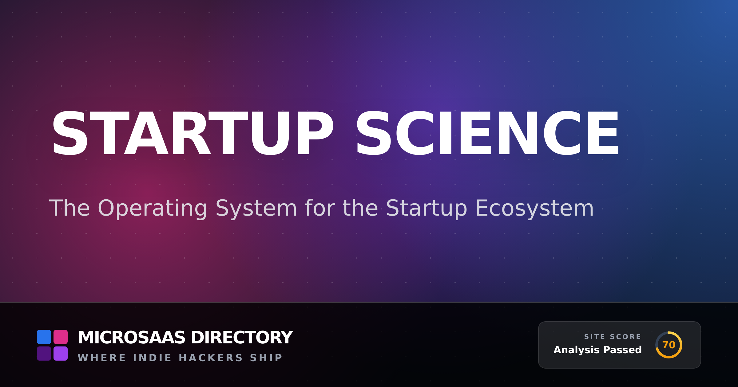 Startup Science | MicroSaaS Directory