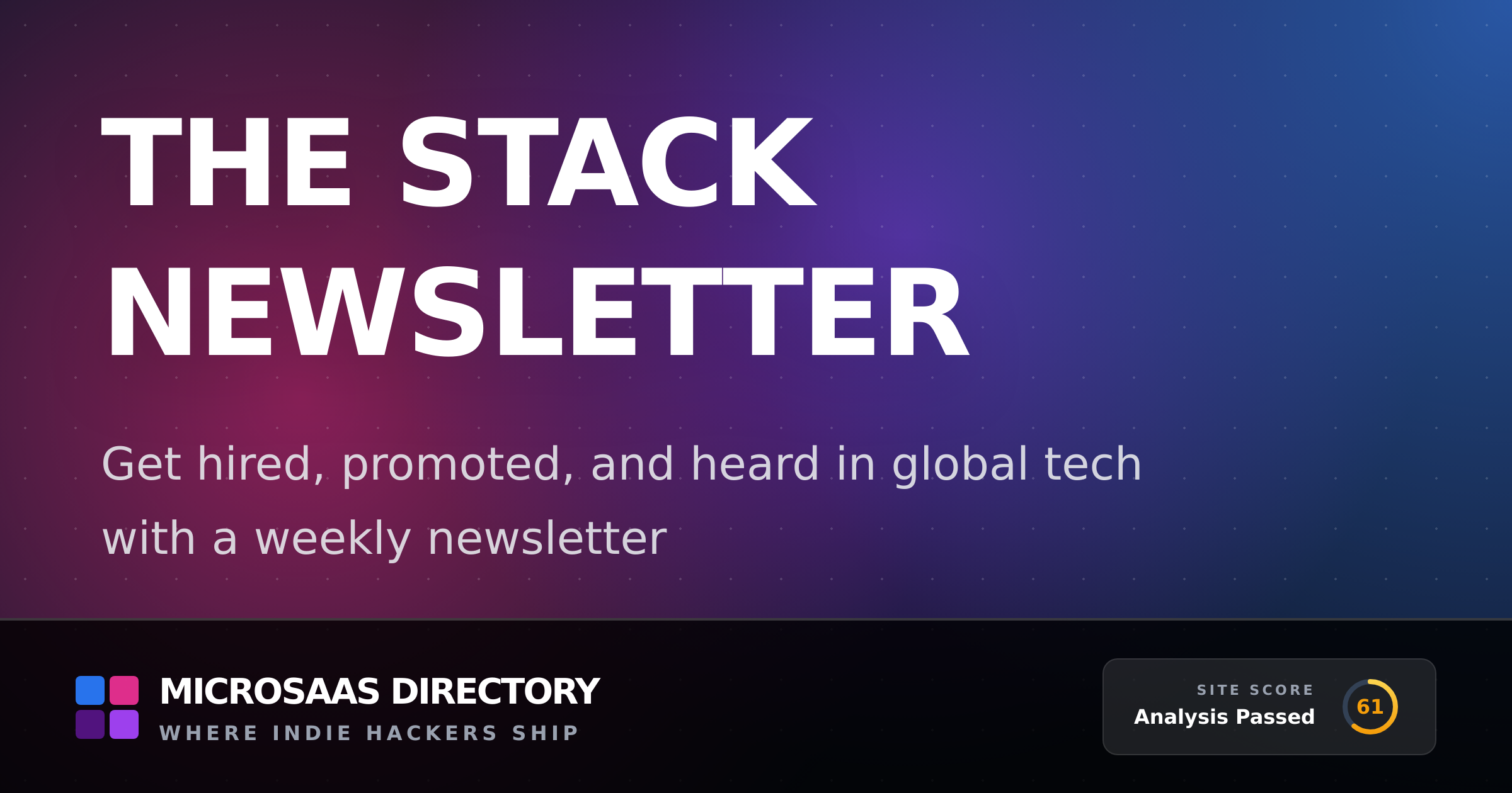 The Stack Newsletter | MicroSaaS Directory