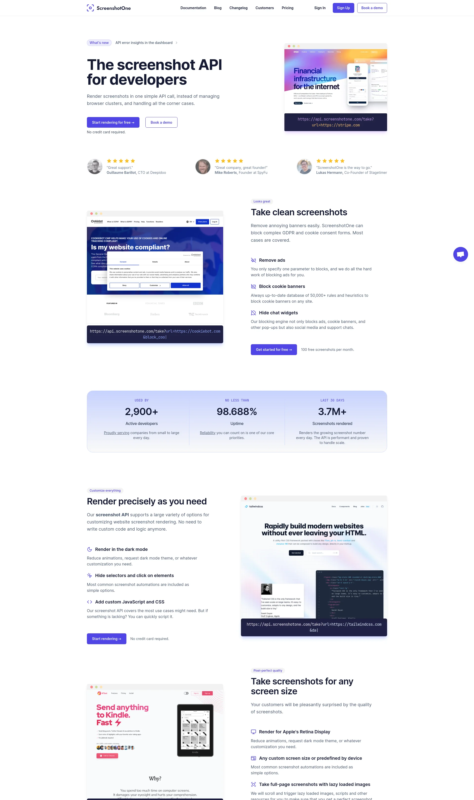 The Screenshot API for developers