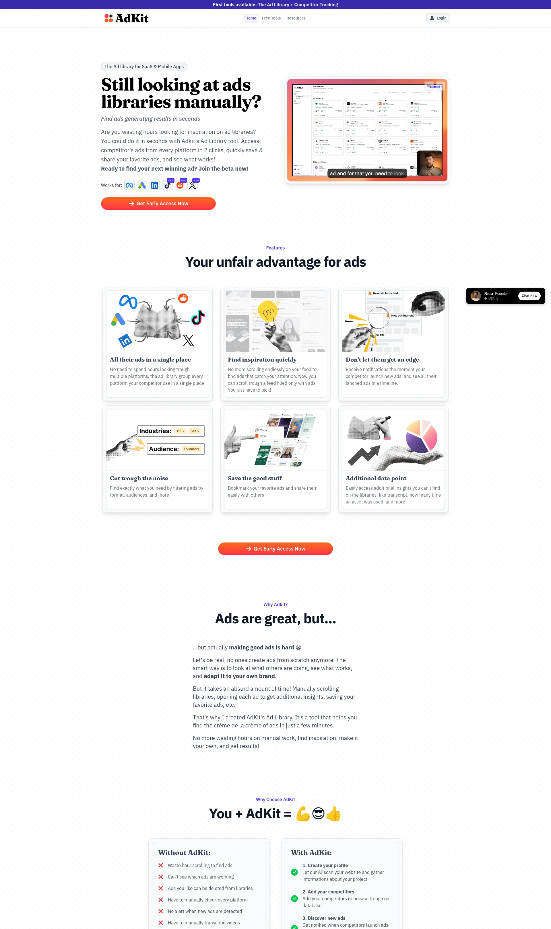 Find ads generating results in seconds