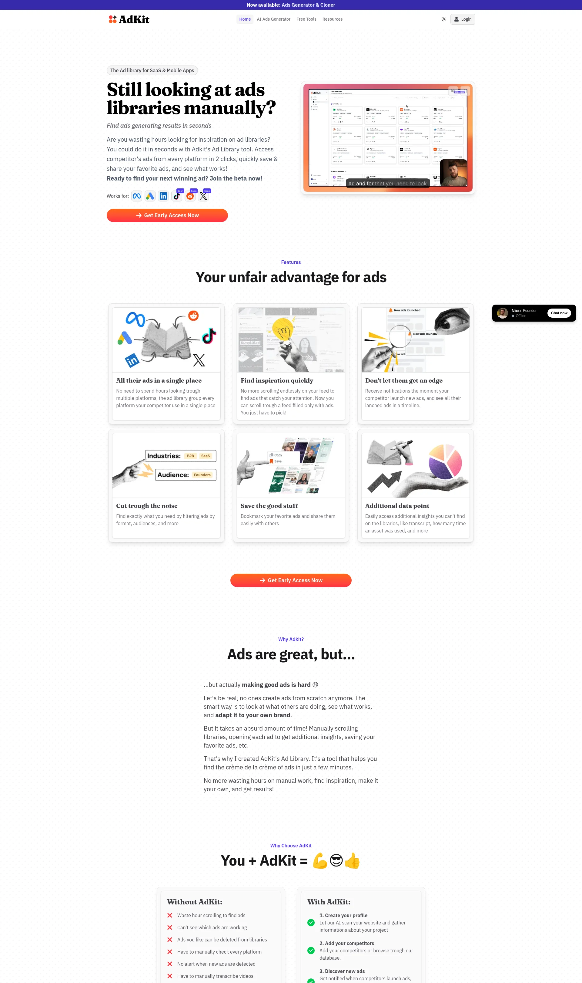 The Ad Library for SaaS & Mobile Apps