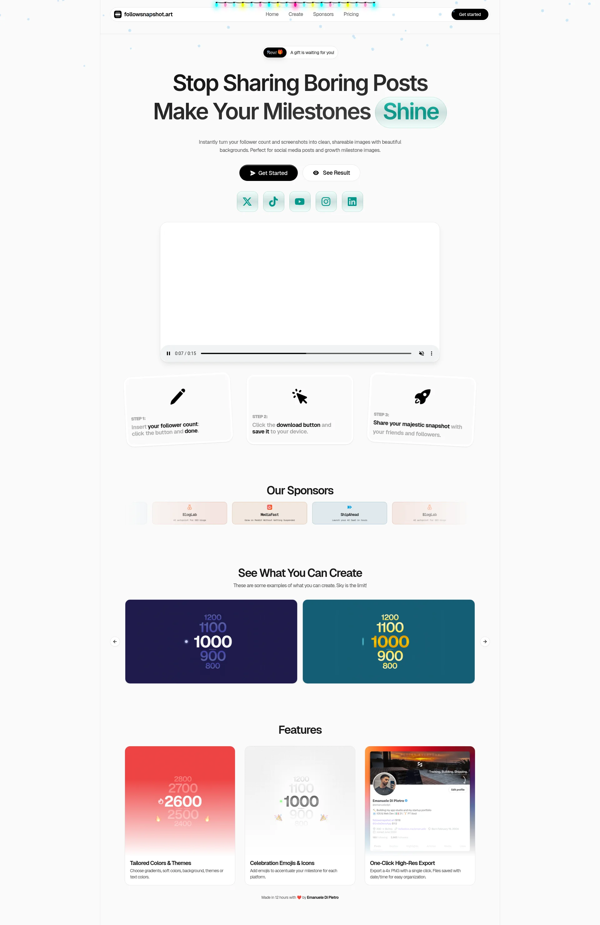 Follower Count & Screenshot Image Generator