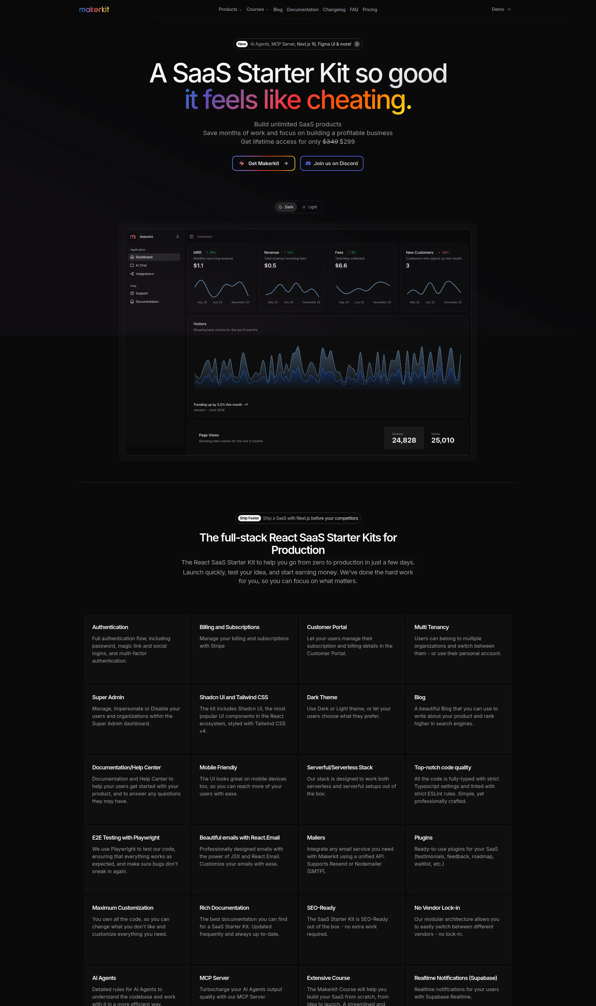 The modern React SaaS Starter Kit for shipping your next SaaS