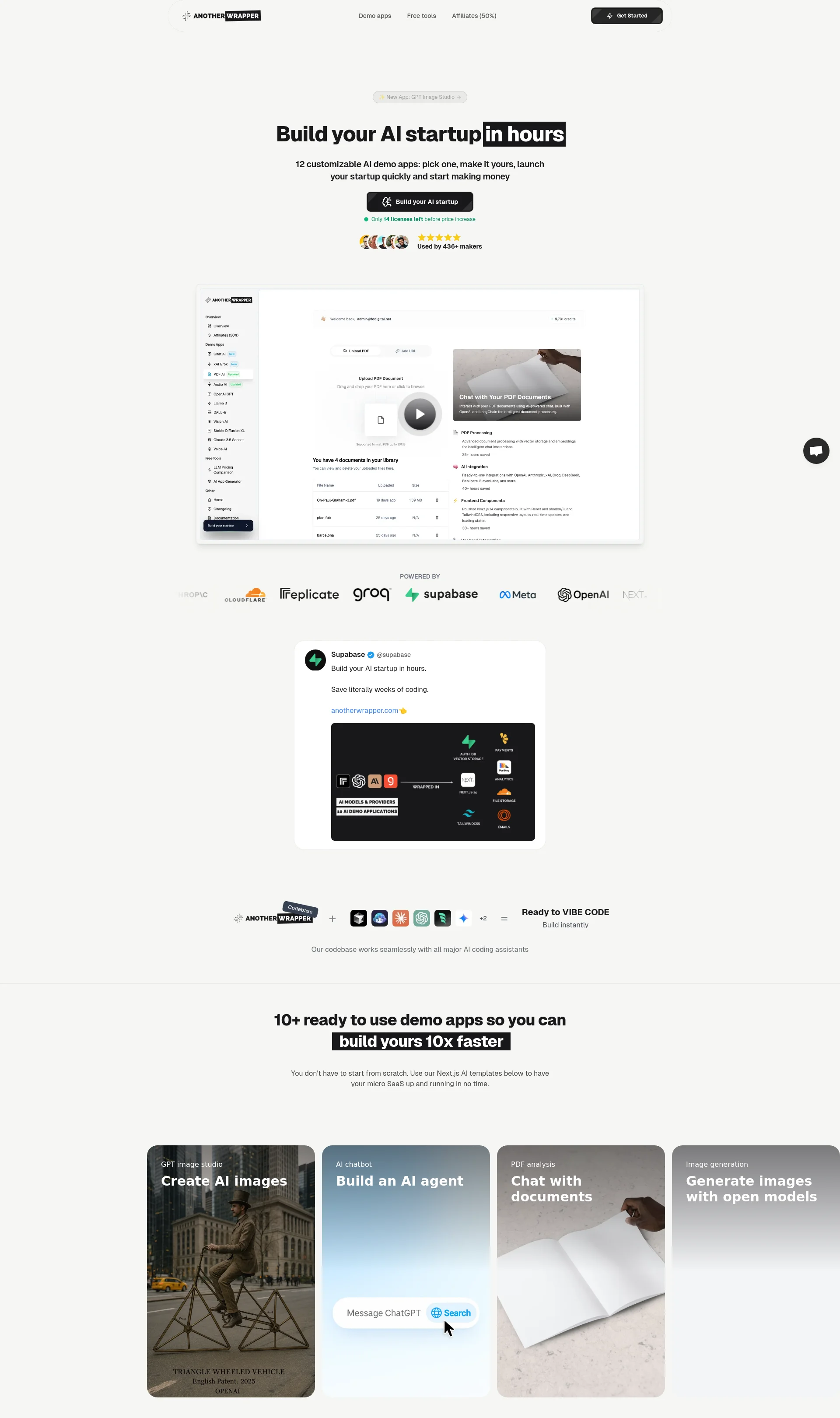 Launch your AI startup in hours using Next.js AI templates