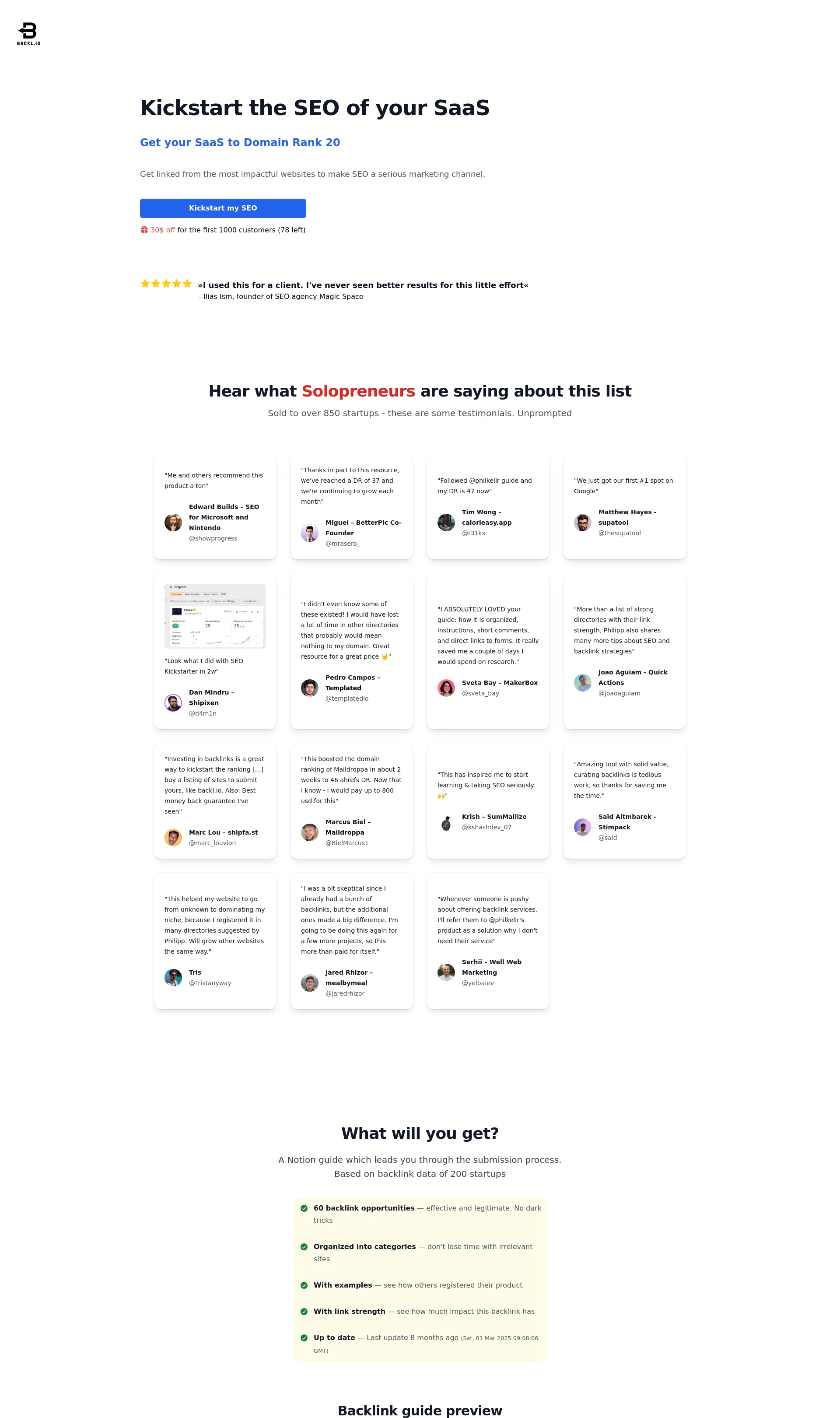 Kickstart your SaaS SEO to Domain Rank 20