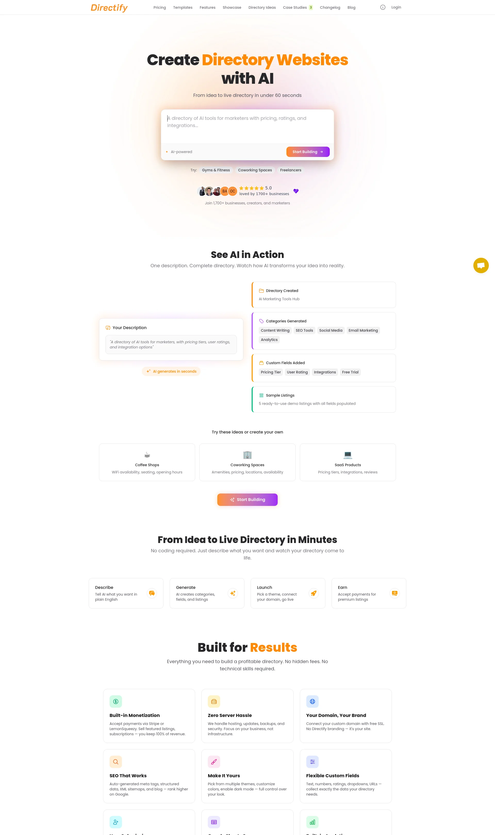 AI-Powered Directory Website Builder