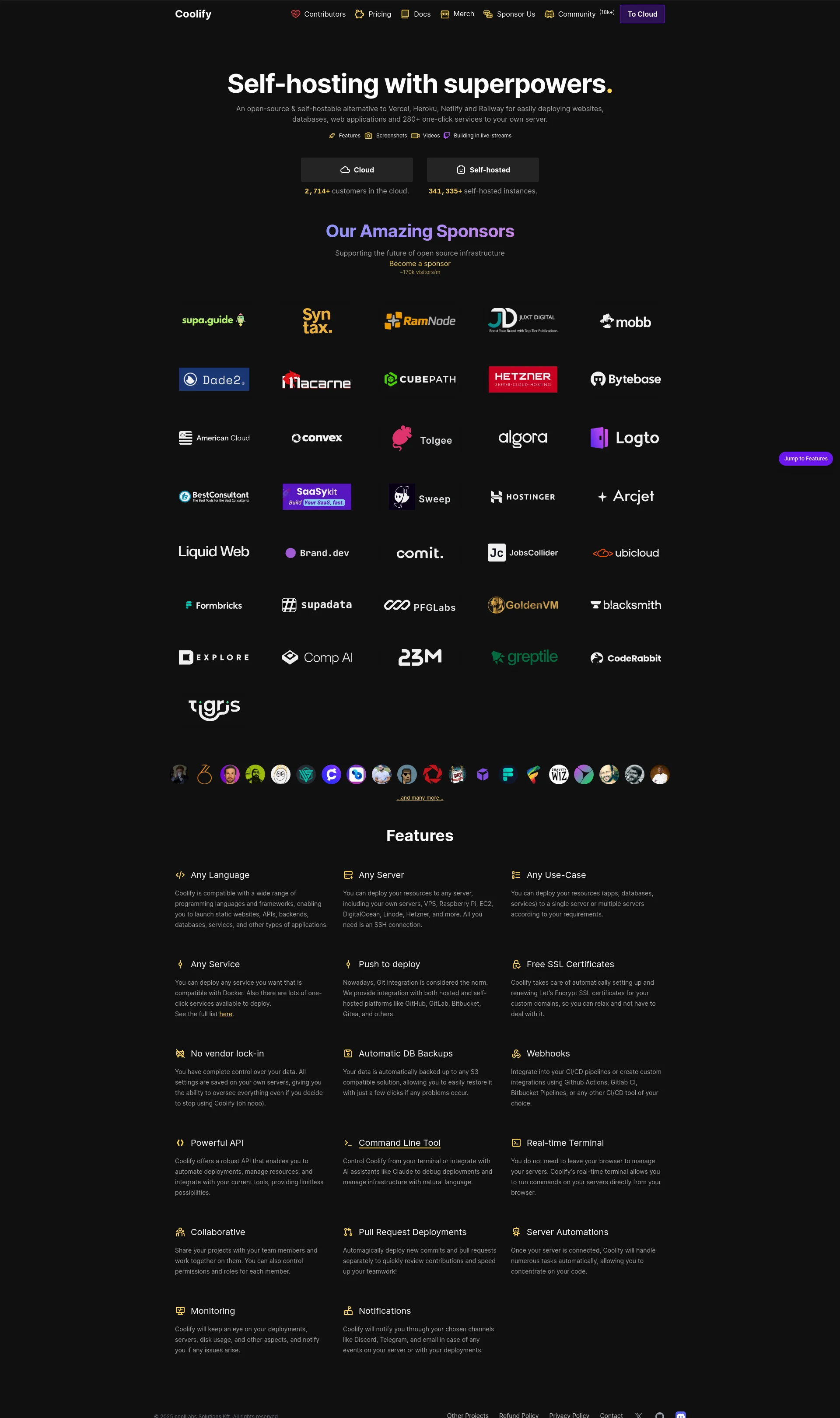Self-hosting with superpowers, an open-source alternative to Vercel, Heroku, Netlify, and Railway