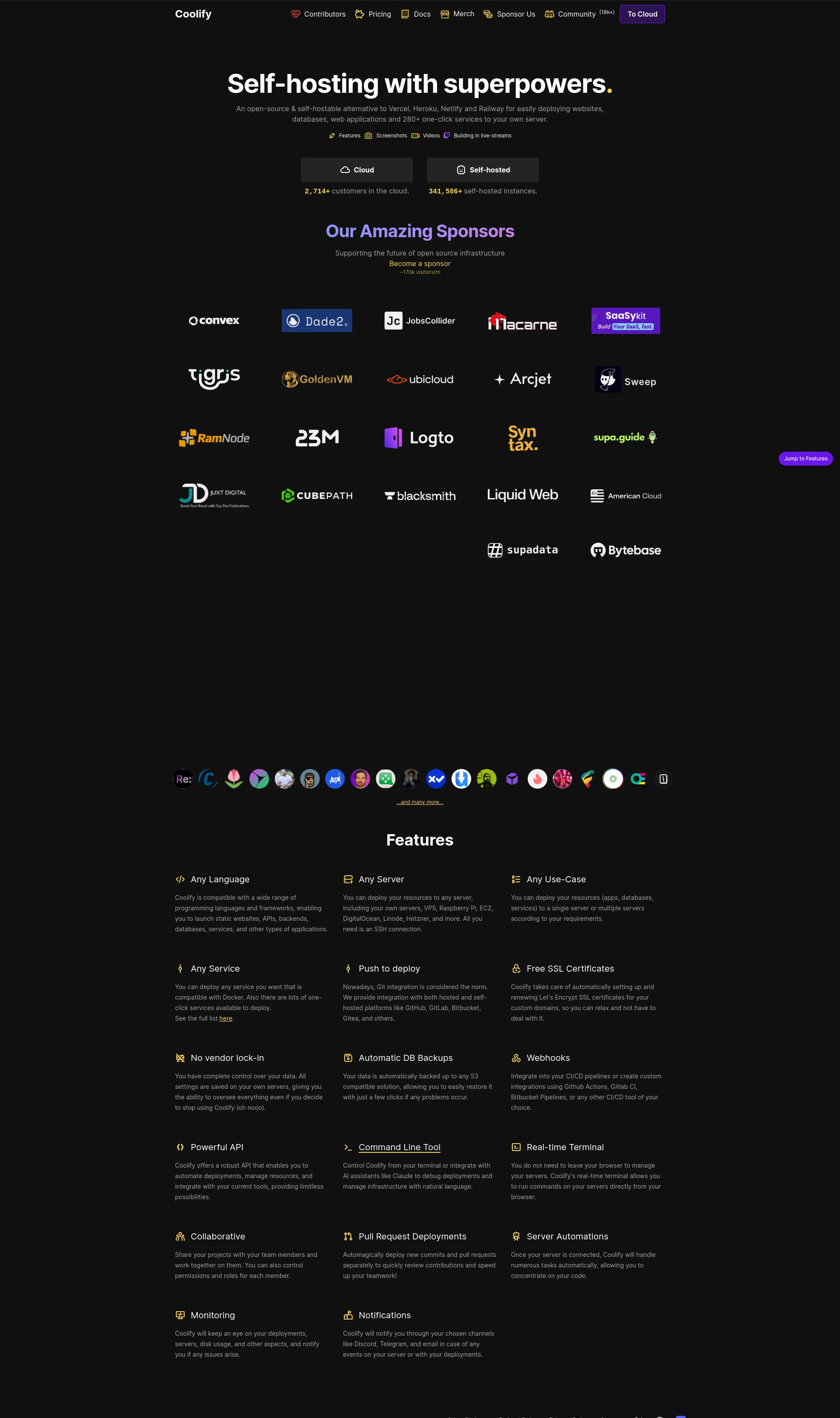 Self-hosting with superpowers, an open-source alternative to Vercel, Heroku, Netlify, and Railway