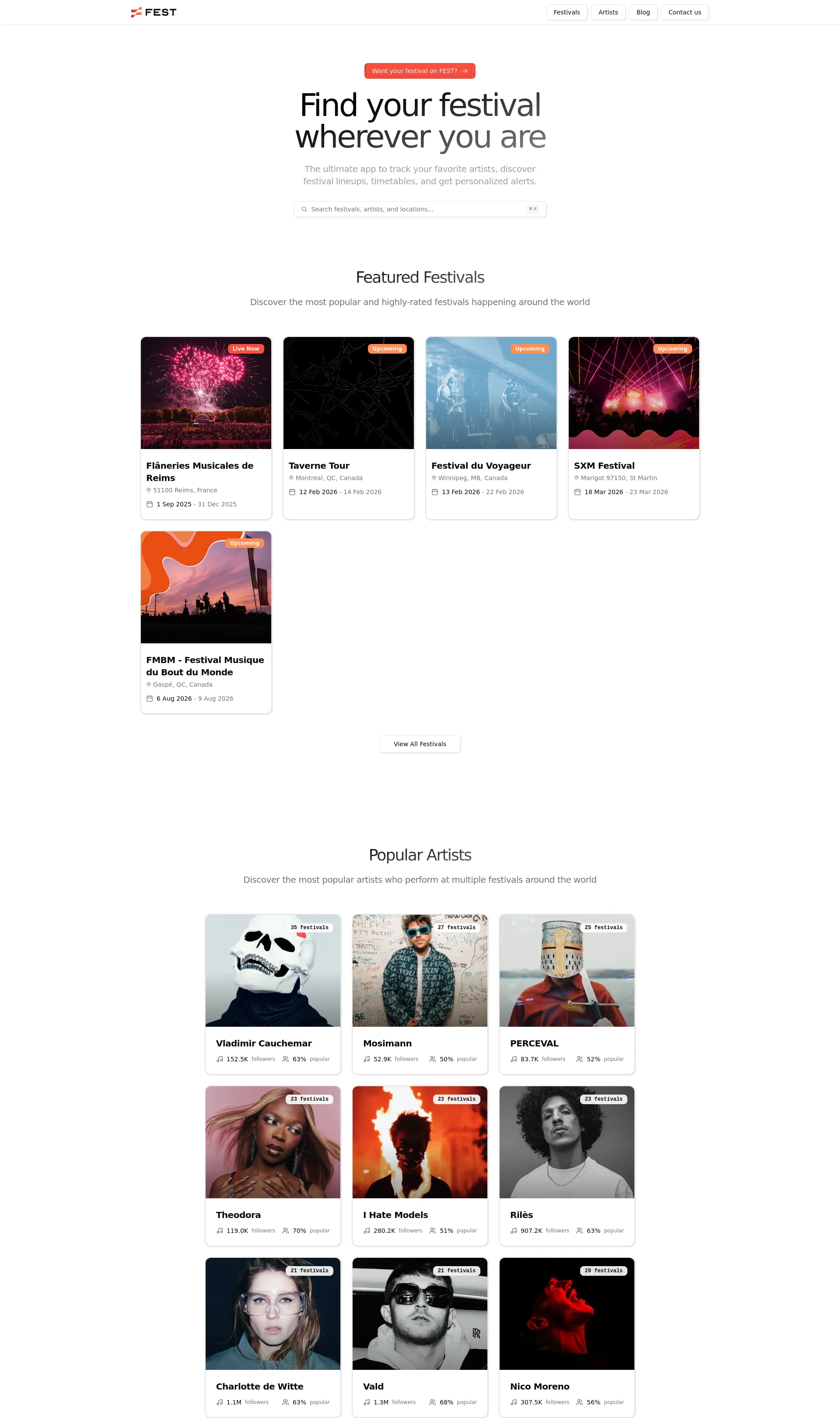 Discover Festivals, Artists & Lineups Worldwide