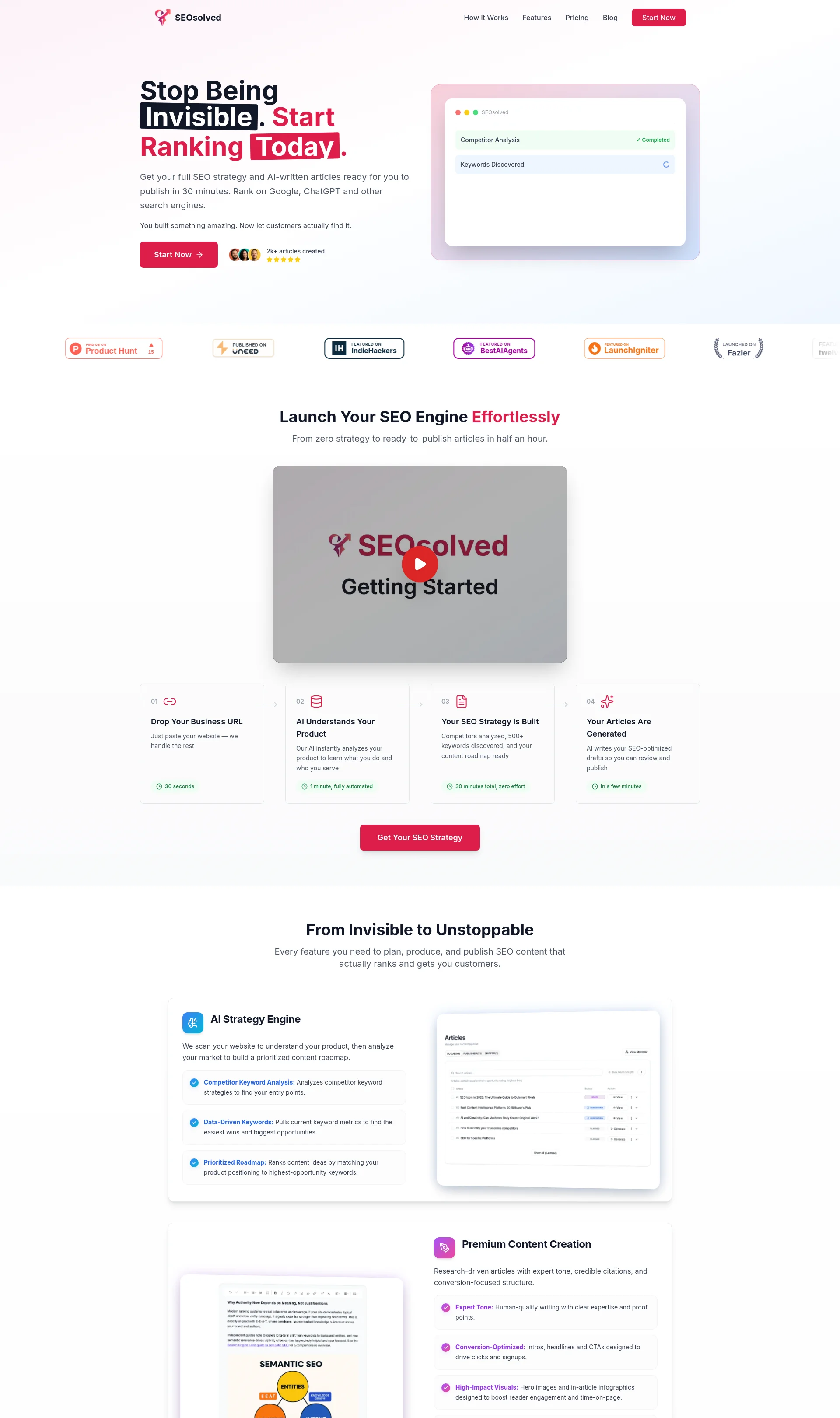 AI-powered SEO content strategy and automated blog generation